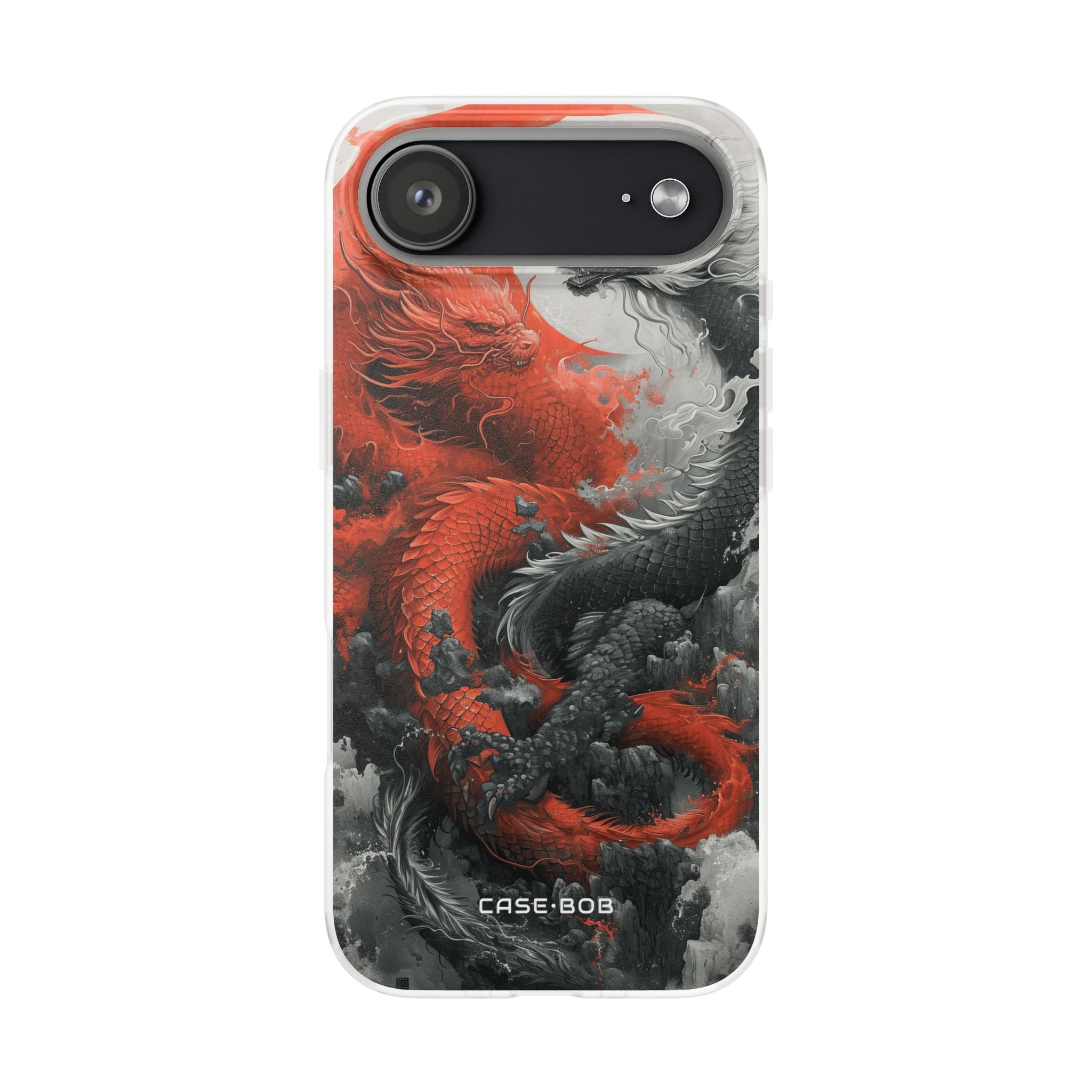 Twin Dragons Crimson iPhone 17 Air Case - Soft