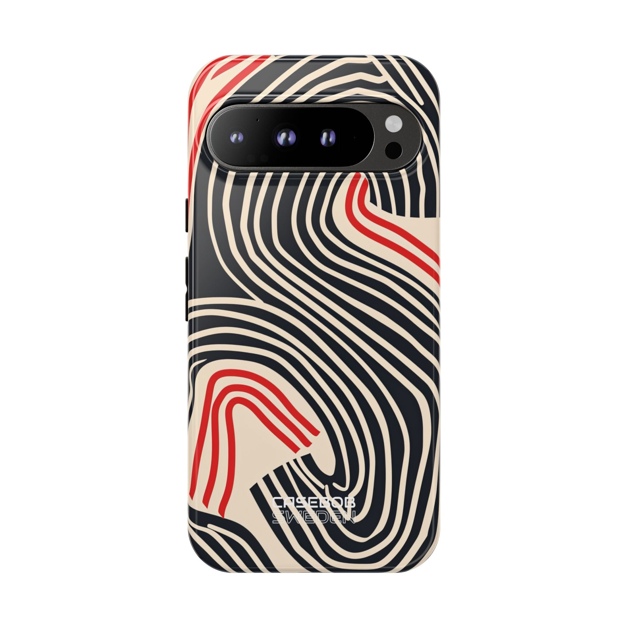 Wavy Red Flow Google Pixel 9 - Tough