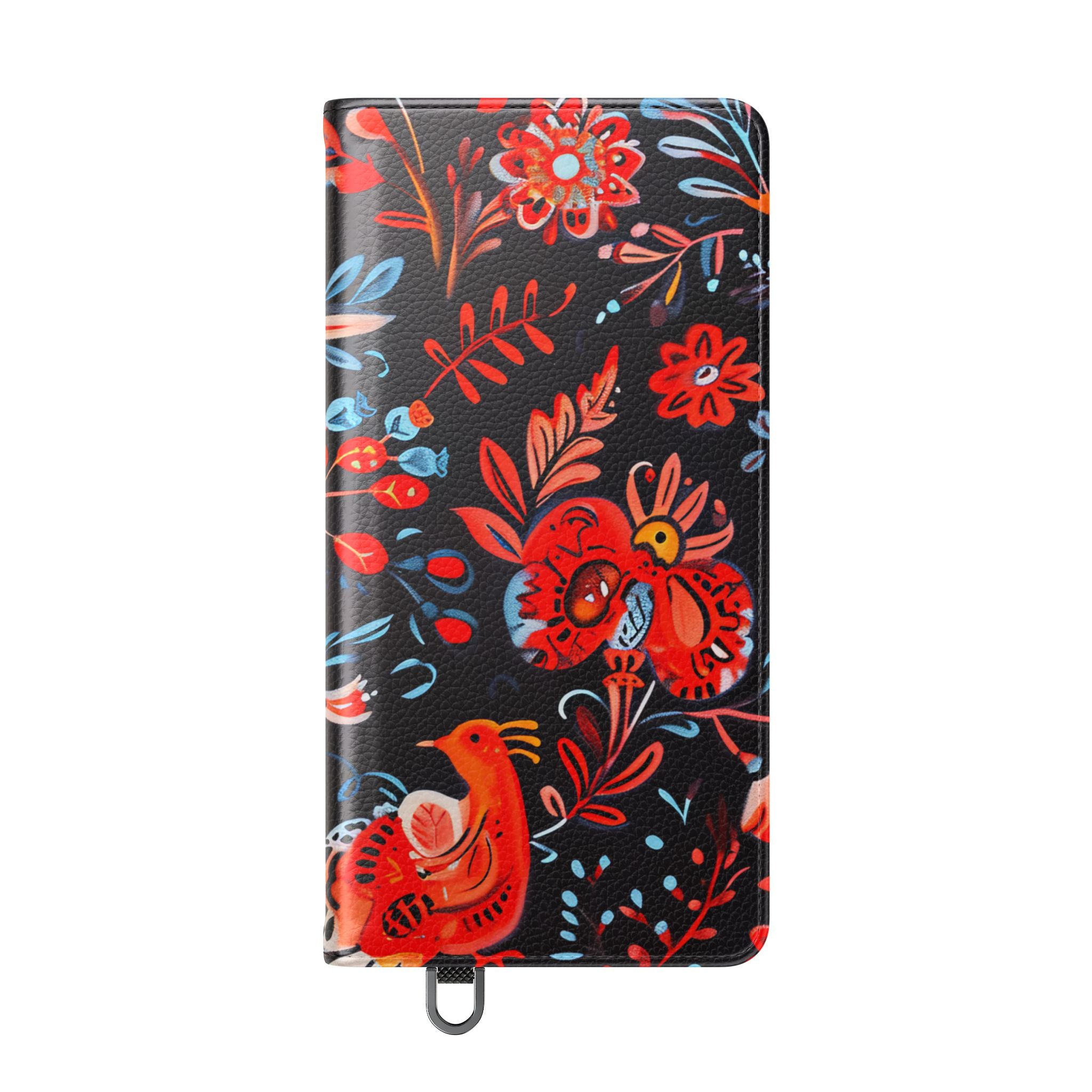 Folk Bird Flame - Samsung S25 Ultra Case - Lompakkokotelo