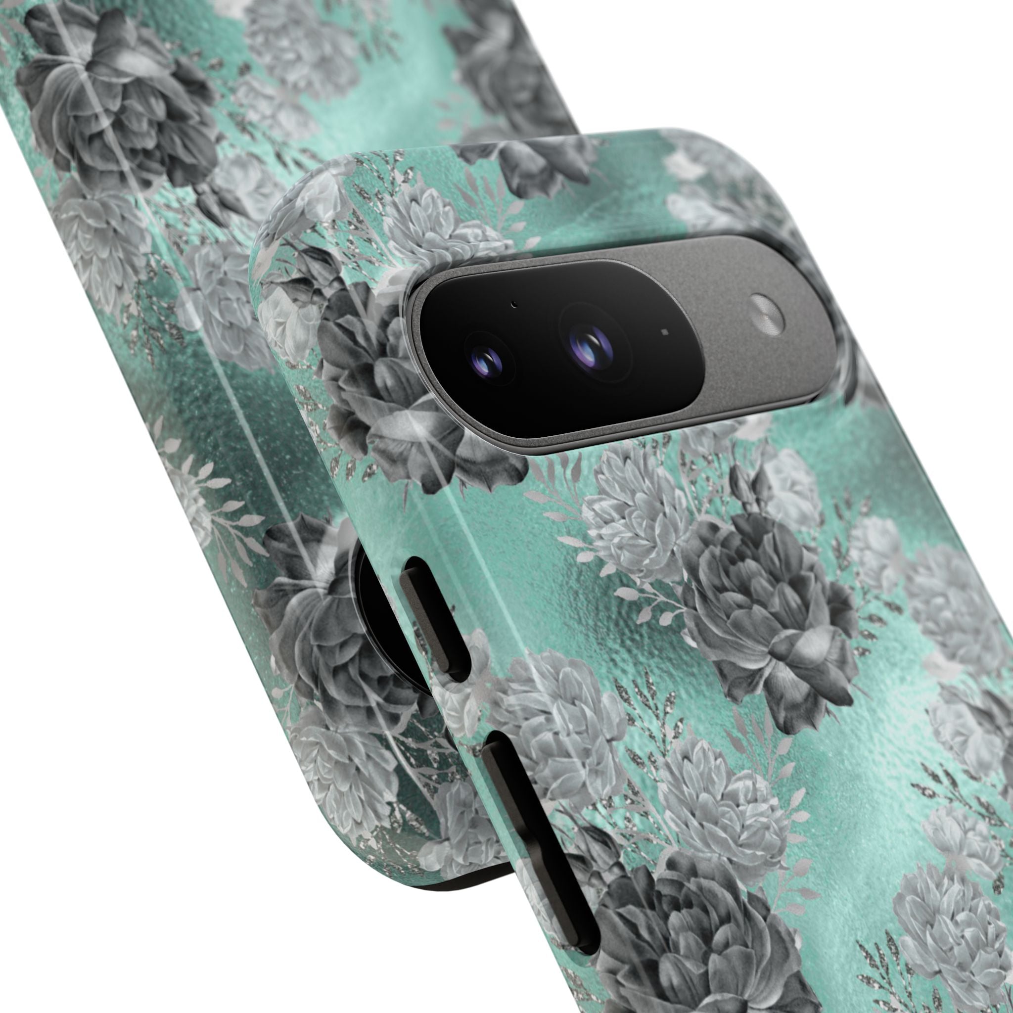 Teal Floral Elegance - Google Pixel Case