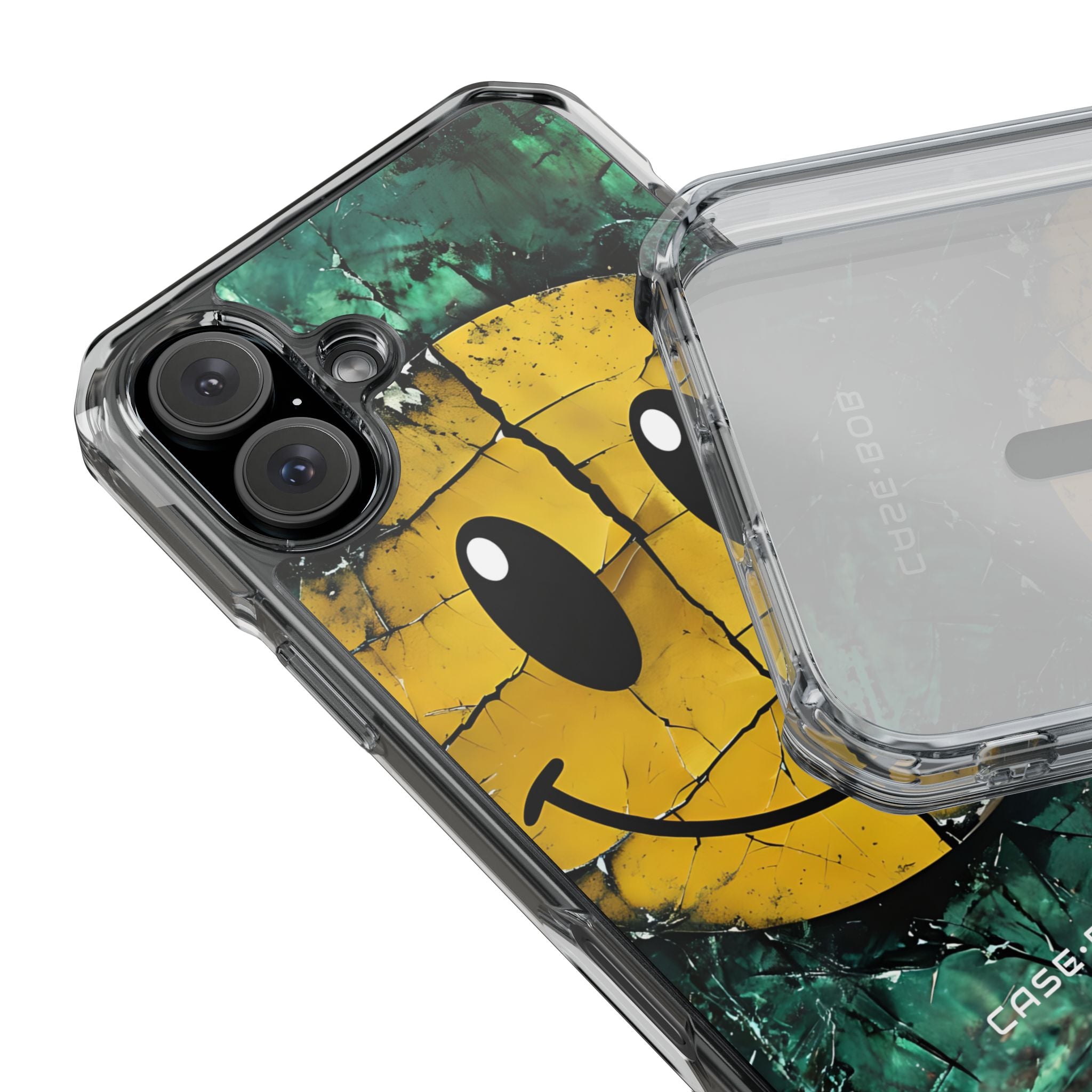 Cracked Smiley iPhone 16 Plus Case - Impact