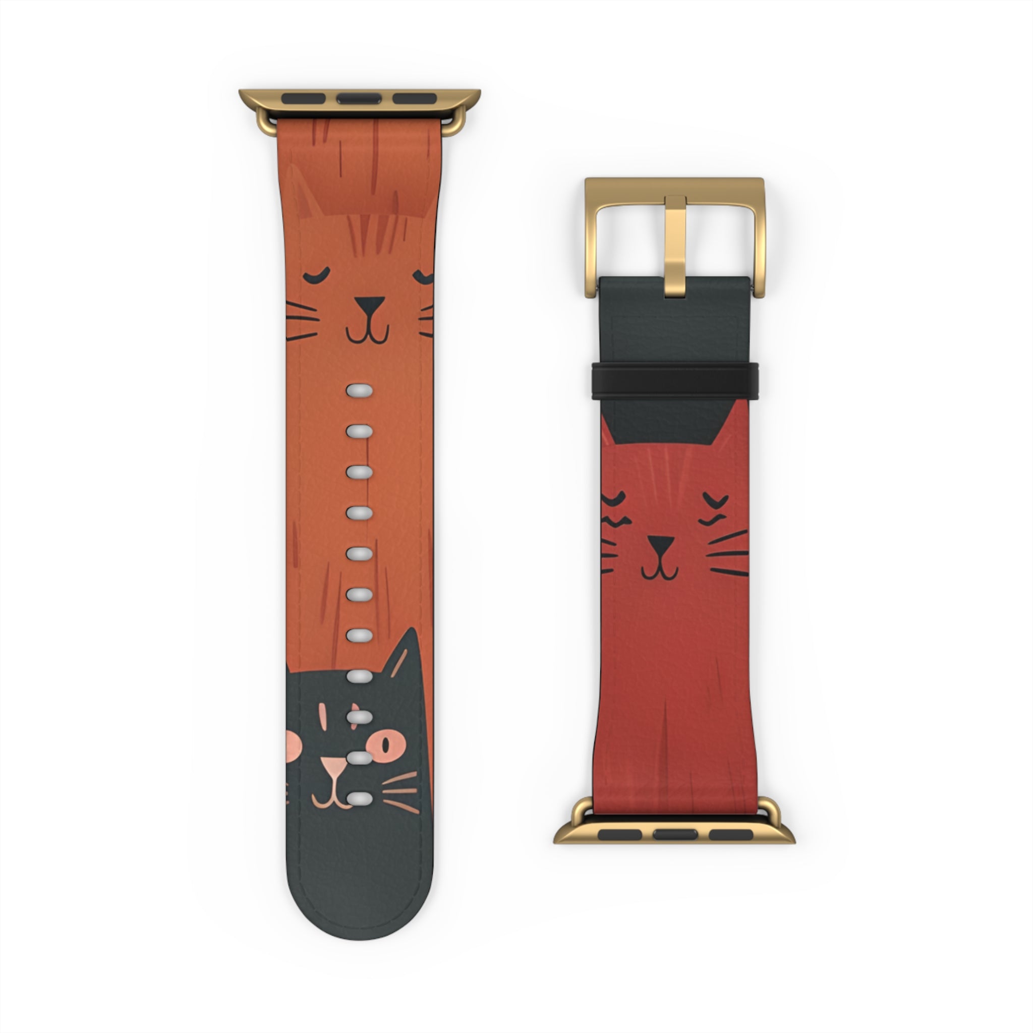 Cat Columns Orange - Watch Band