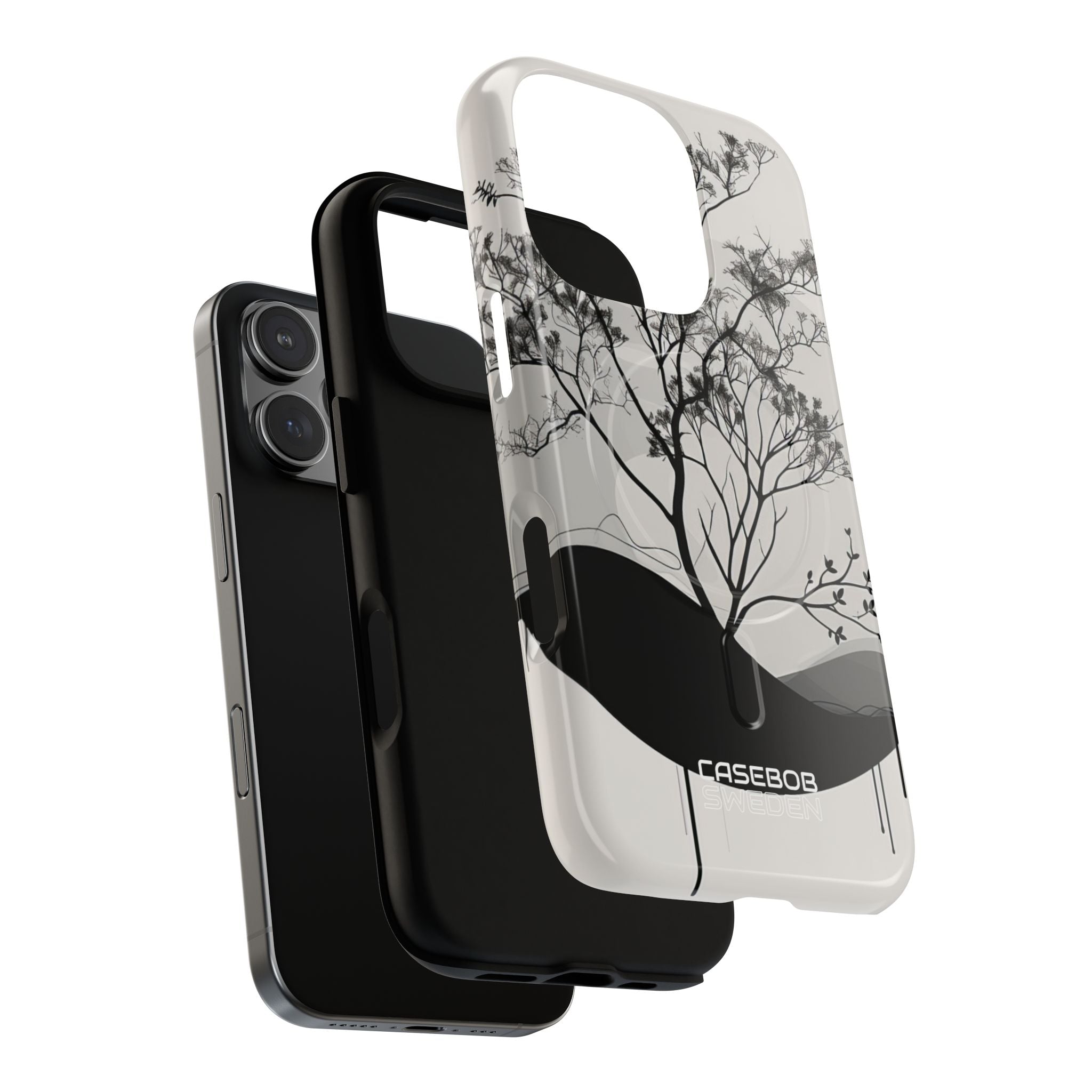 Monochrome Drip Tree iPhone 16 - Tough+