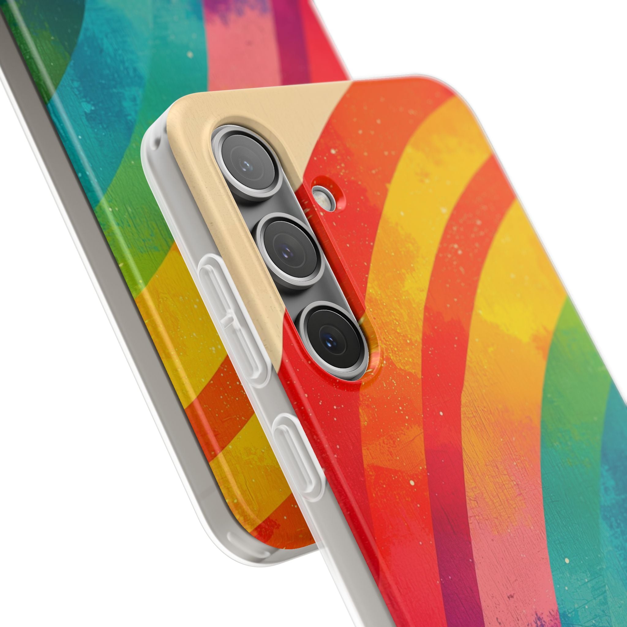 Textured Rainbow Arc Samsung S24 Plus Case - Soft