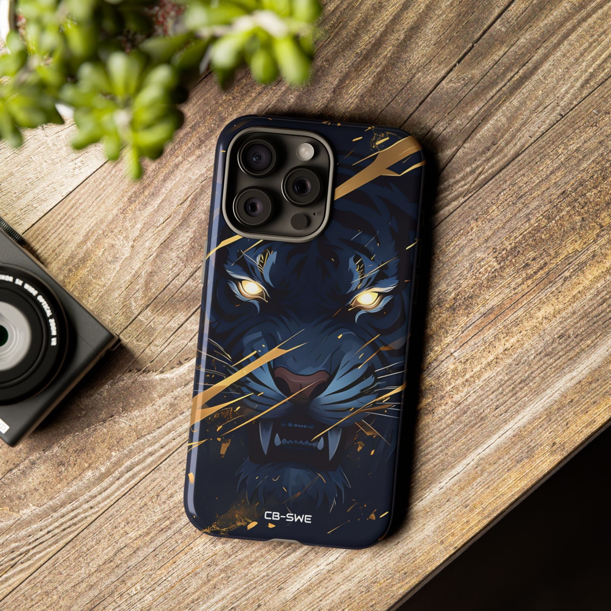 Tiger's Glowing Gaze - iPhone Case
