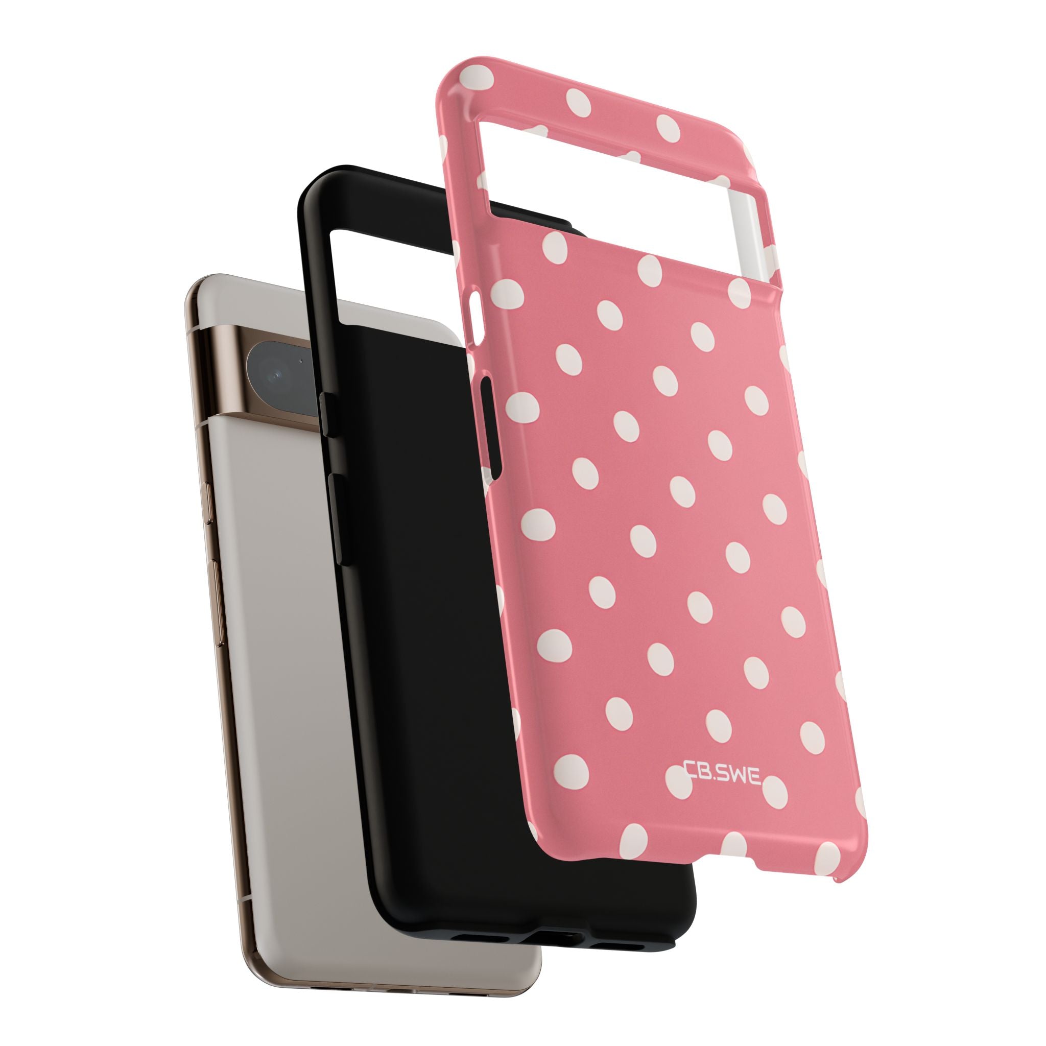 Pink Polka Harmony Google Pixel 8 - Tough