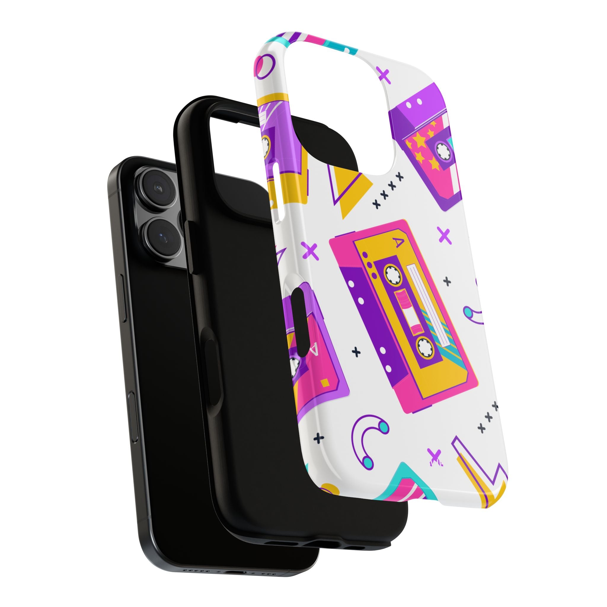 Retro Cassette Chaos - iPhone Case