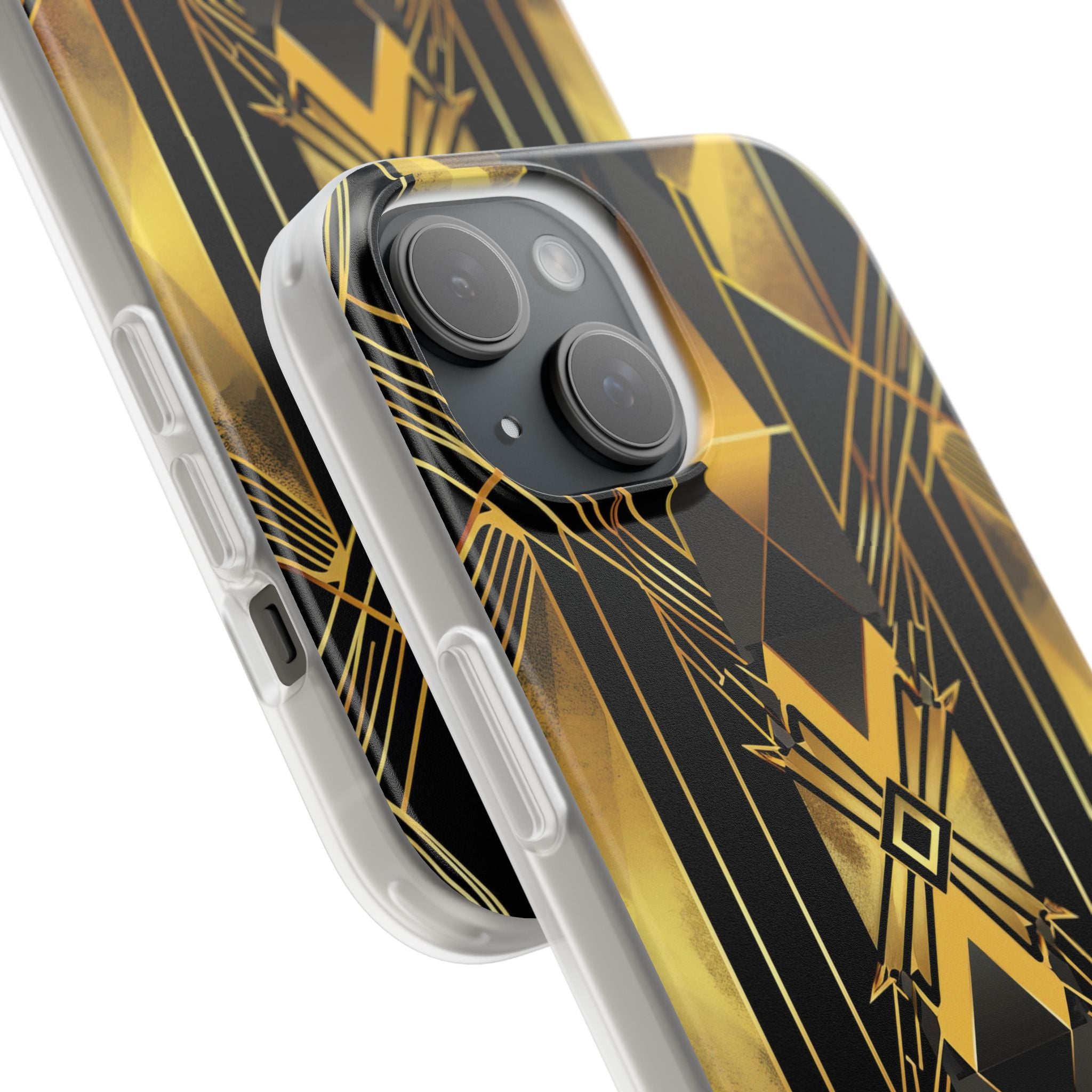 Golden Diamond Radiance iPhone 15 Case - Soft