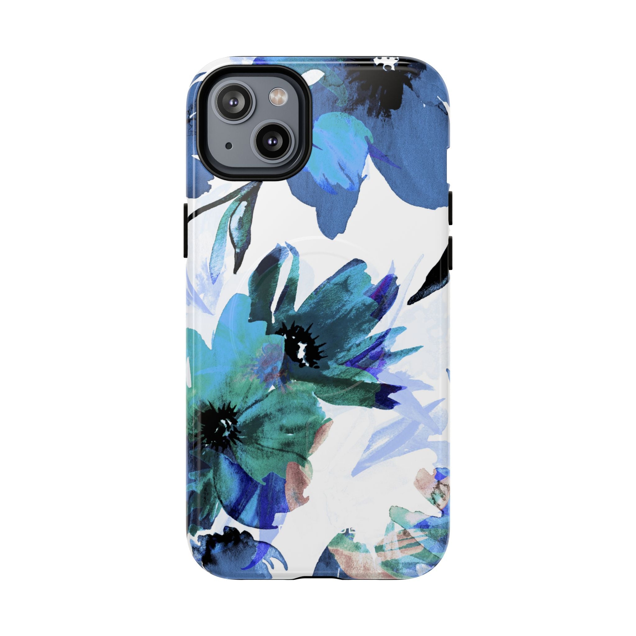 Blue Blossom Radiance iPhone 14 Plus Case - Tough+