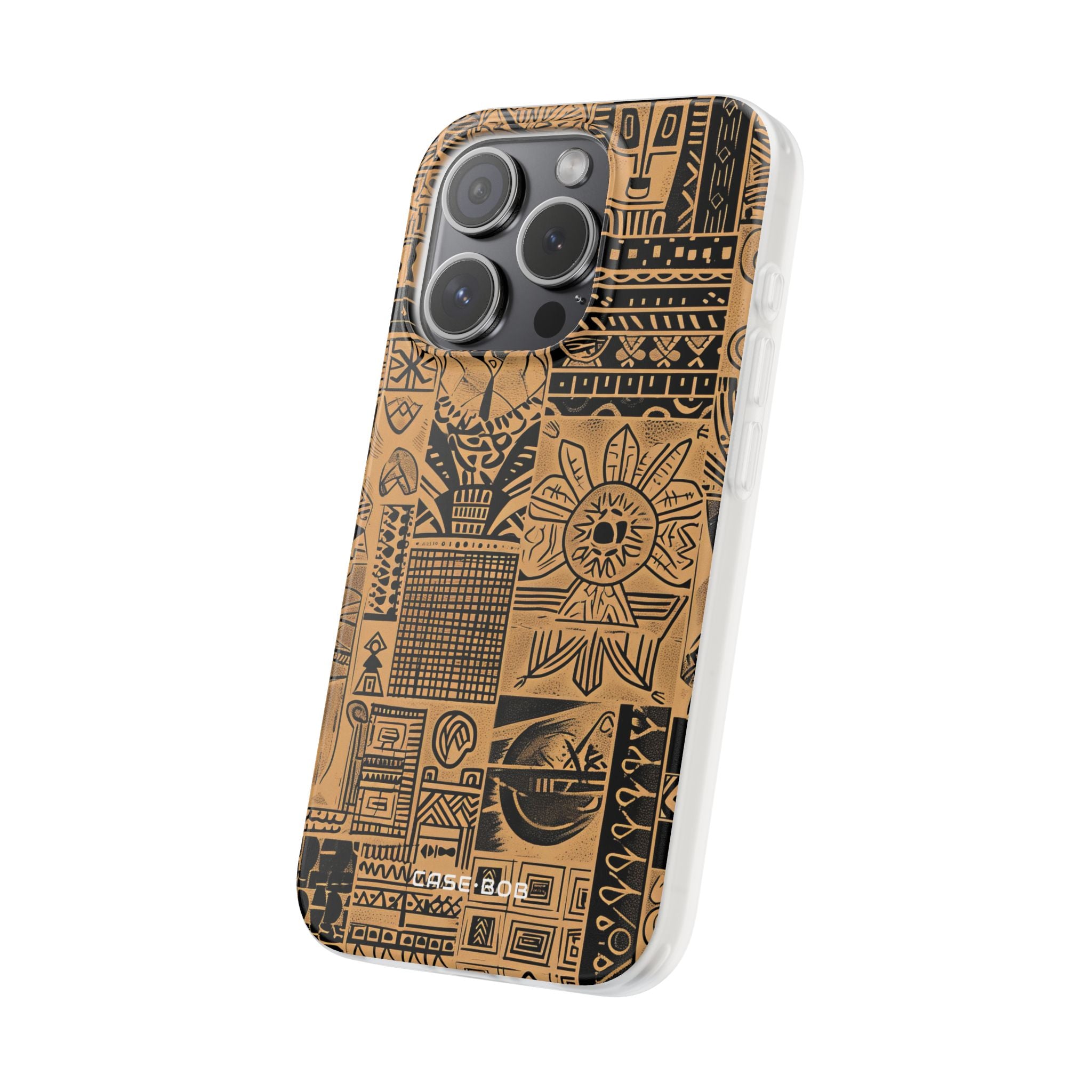 Tribal Faces iPhone 15 Pro Case - Soft