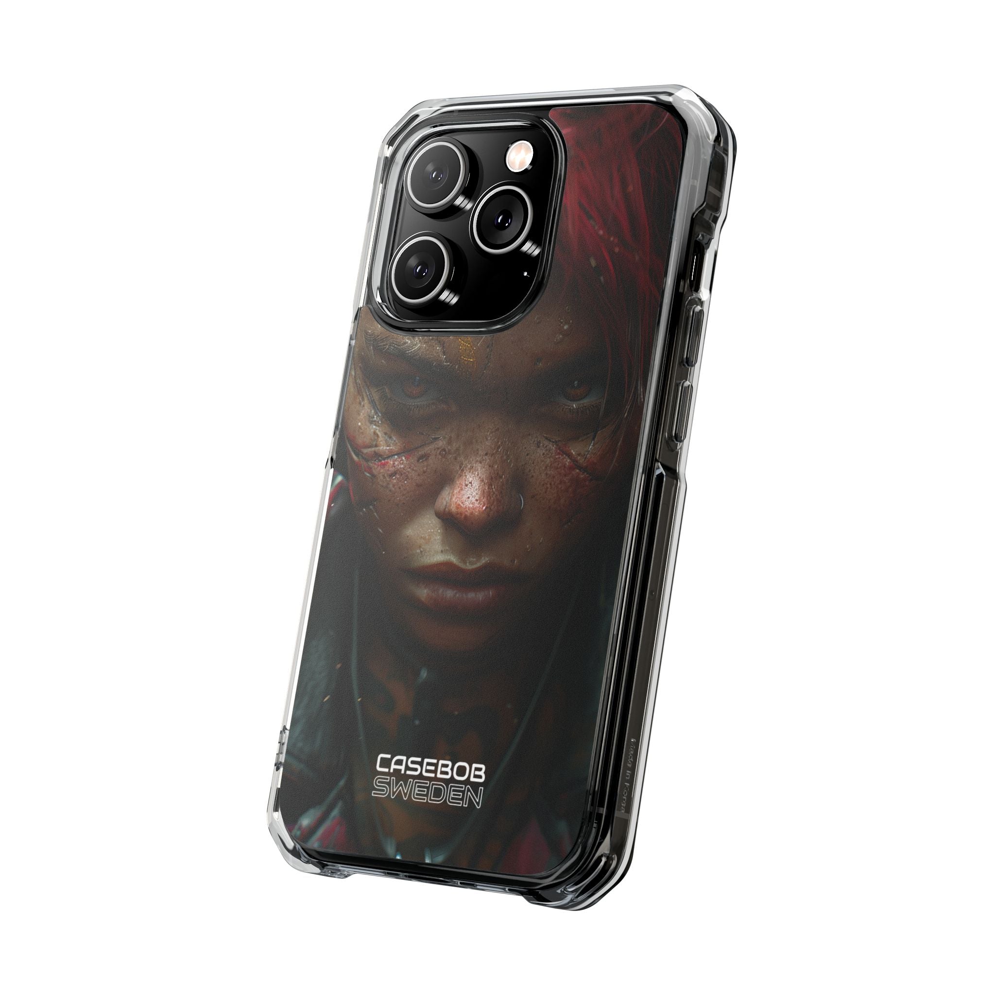 Cyberpunk Rebel Portrait iPhone 14 - Impact Clear+