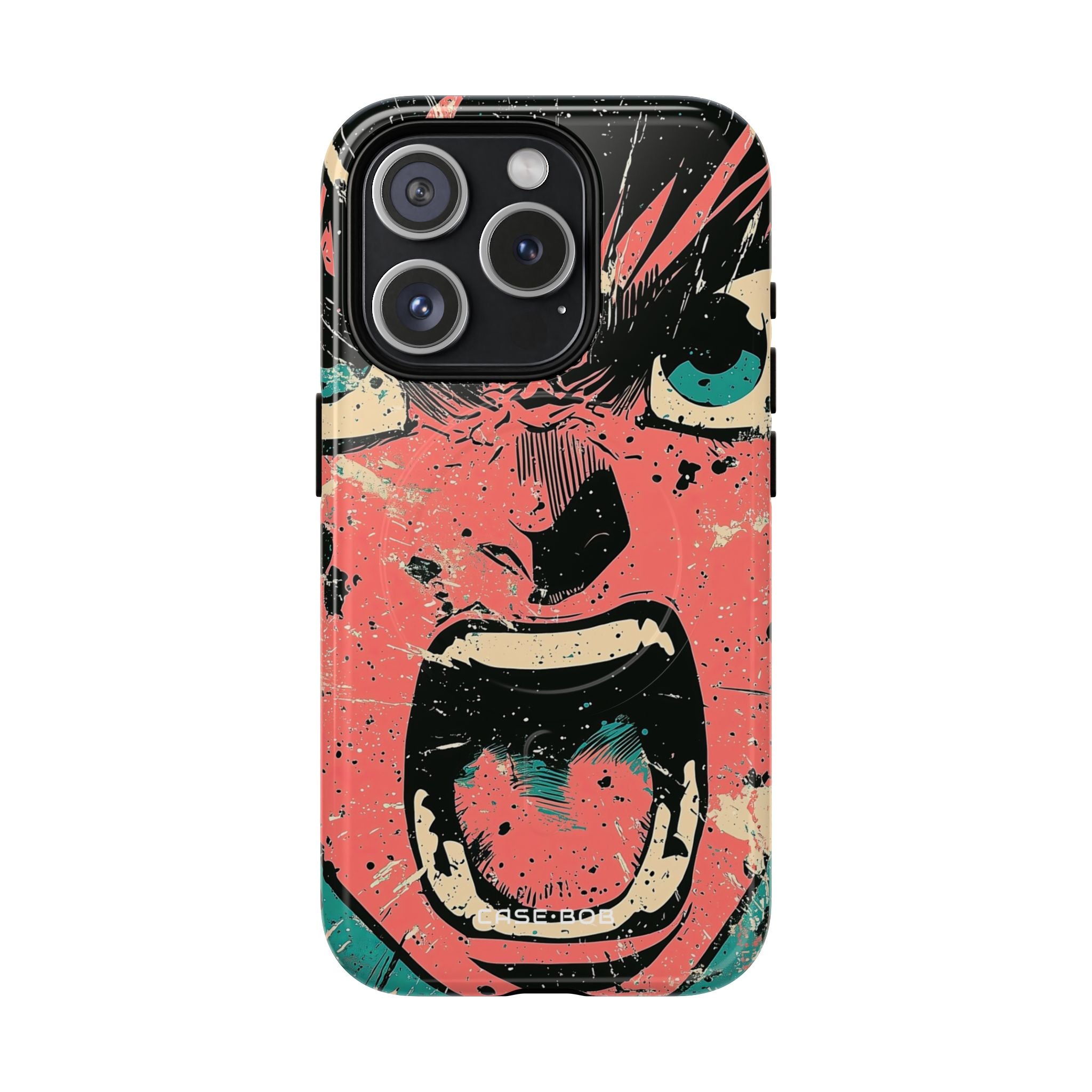 Screaming Face Pink iPhone 15 Pro Case - Tough+