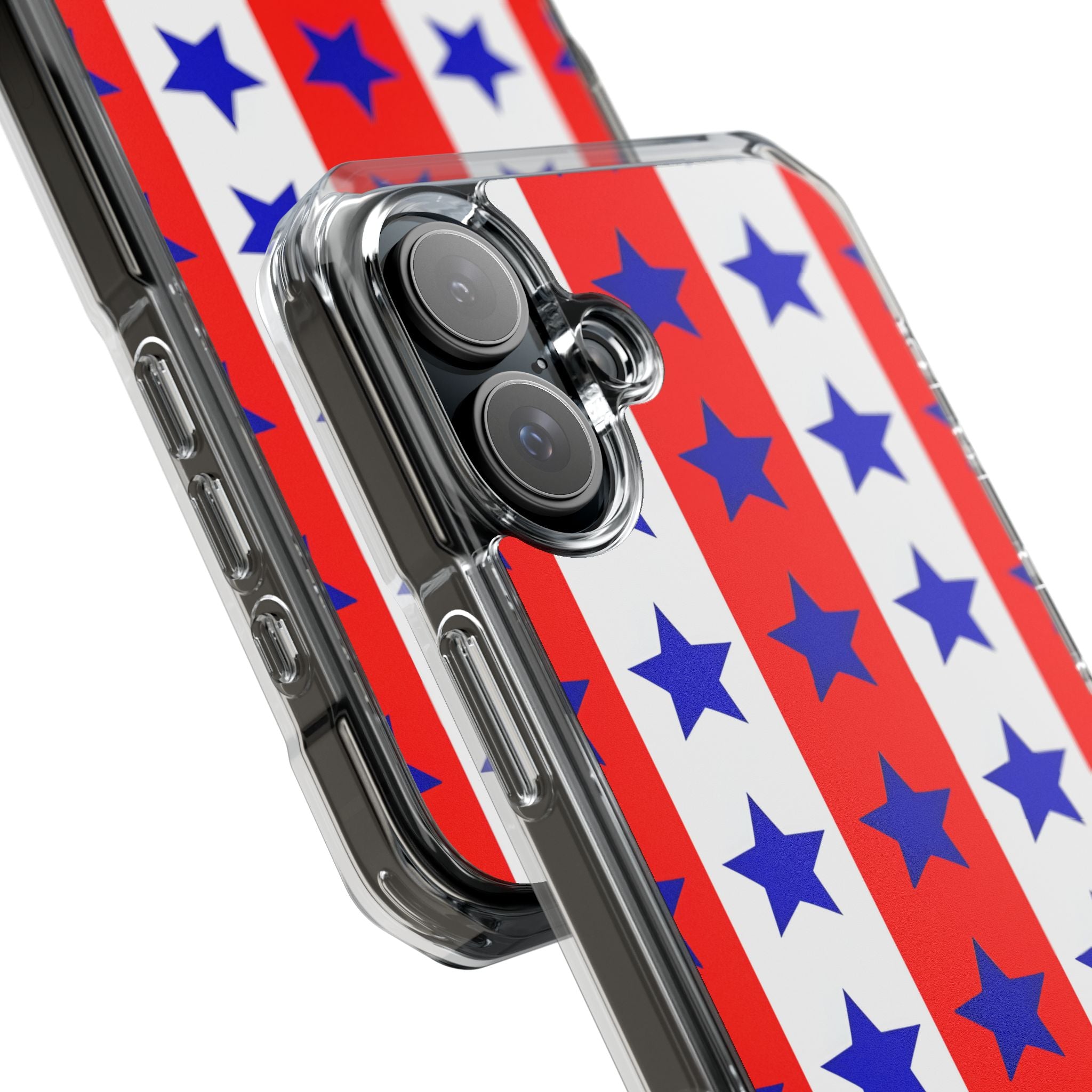 Patriotic American Flag Inspired Seamless iPhone 16 - Impact Clear+