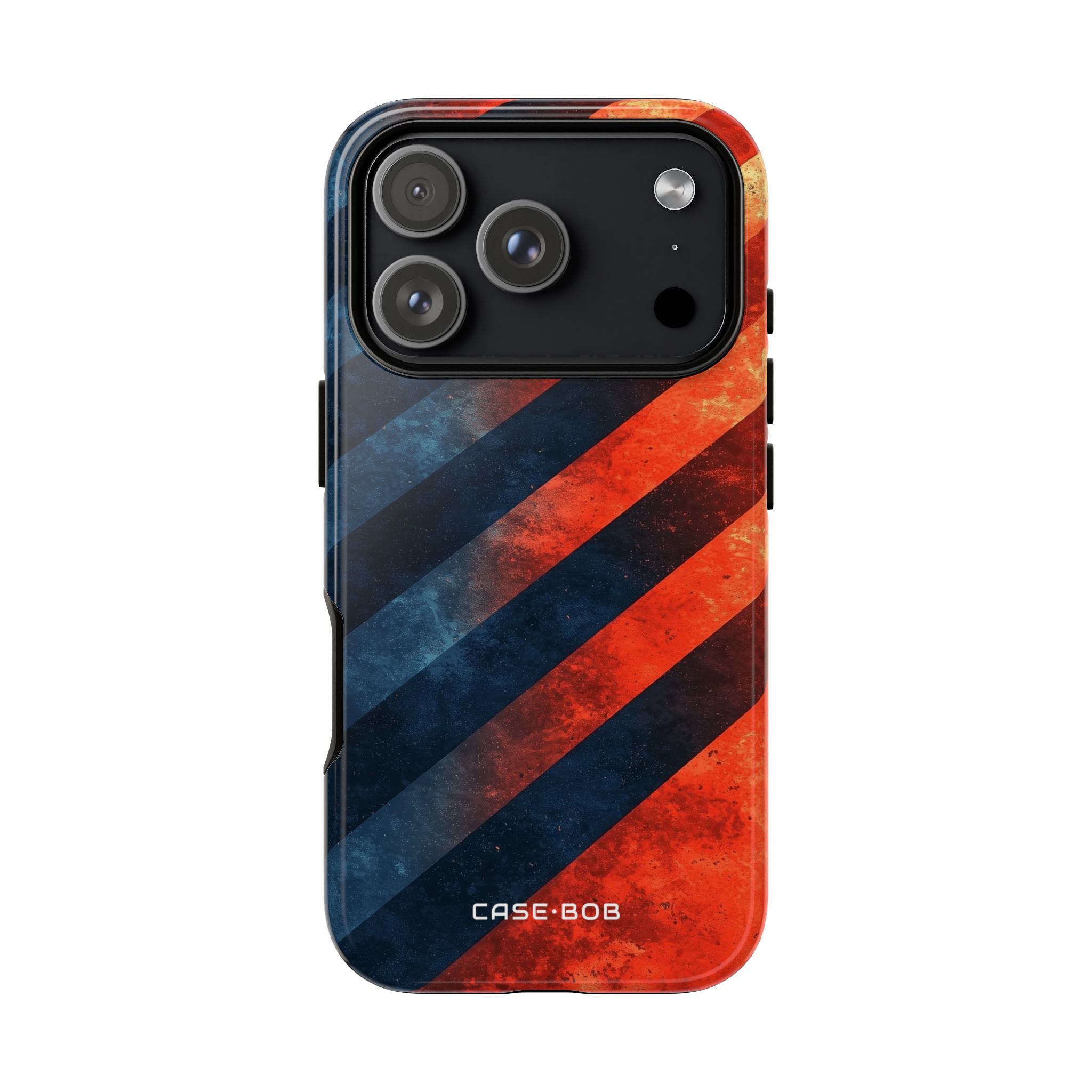Diagonal Stripes Blaze iPhone 17 Pro Case - Tough