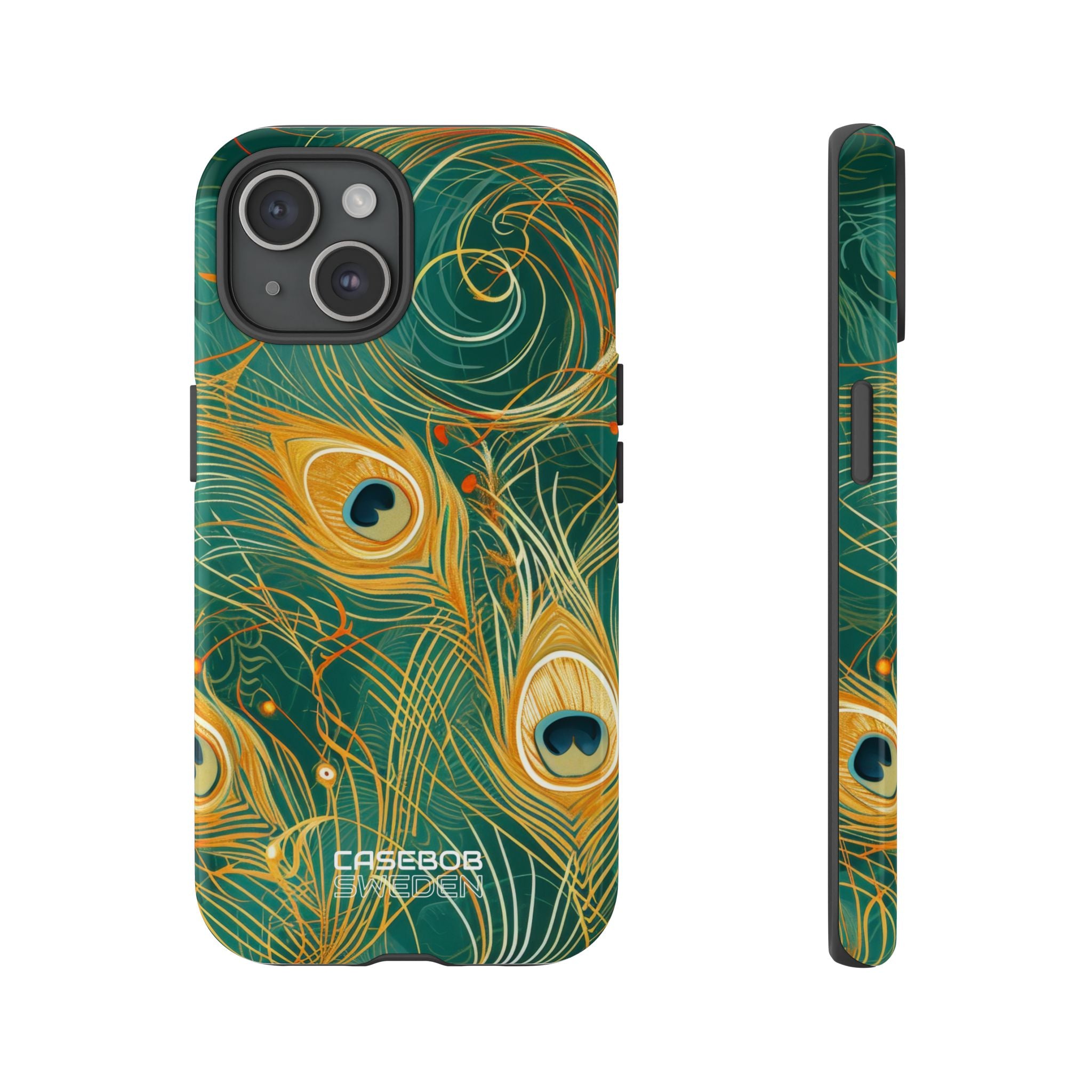 Vibrant Peacock Whirl iPhone 15 - Tough