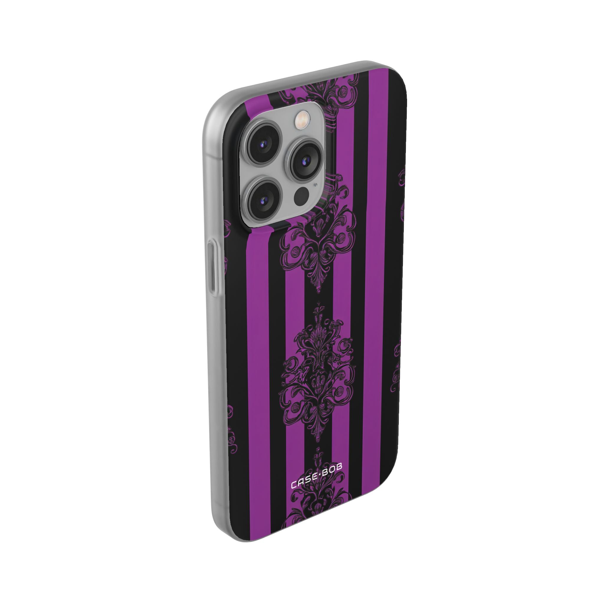 Damask Elegance Purple iPhone 14 Pro Max Case - Soft
