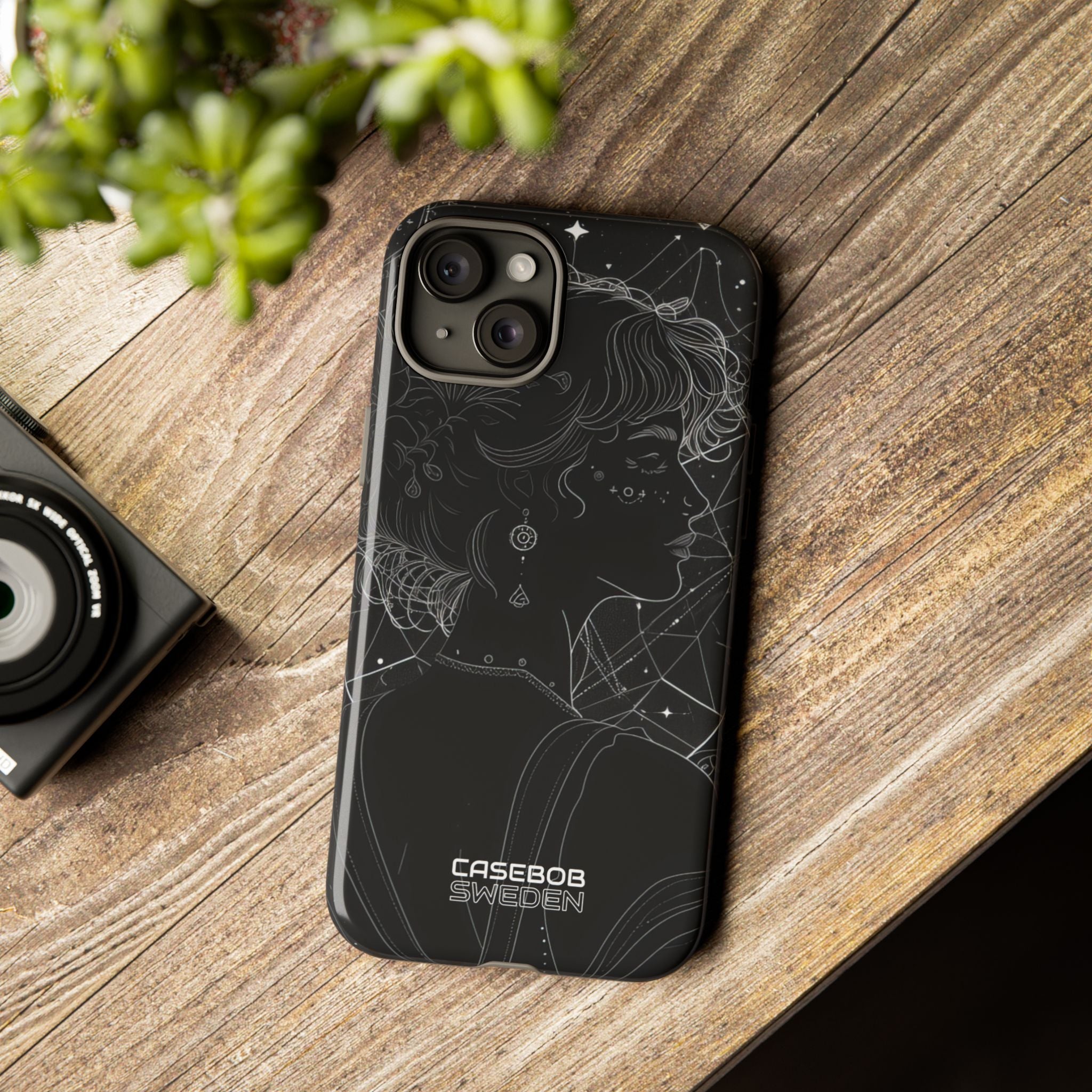 Celestial Bloom Silhouette iPhone 15 - Tough