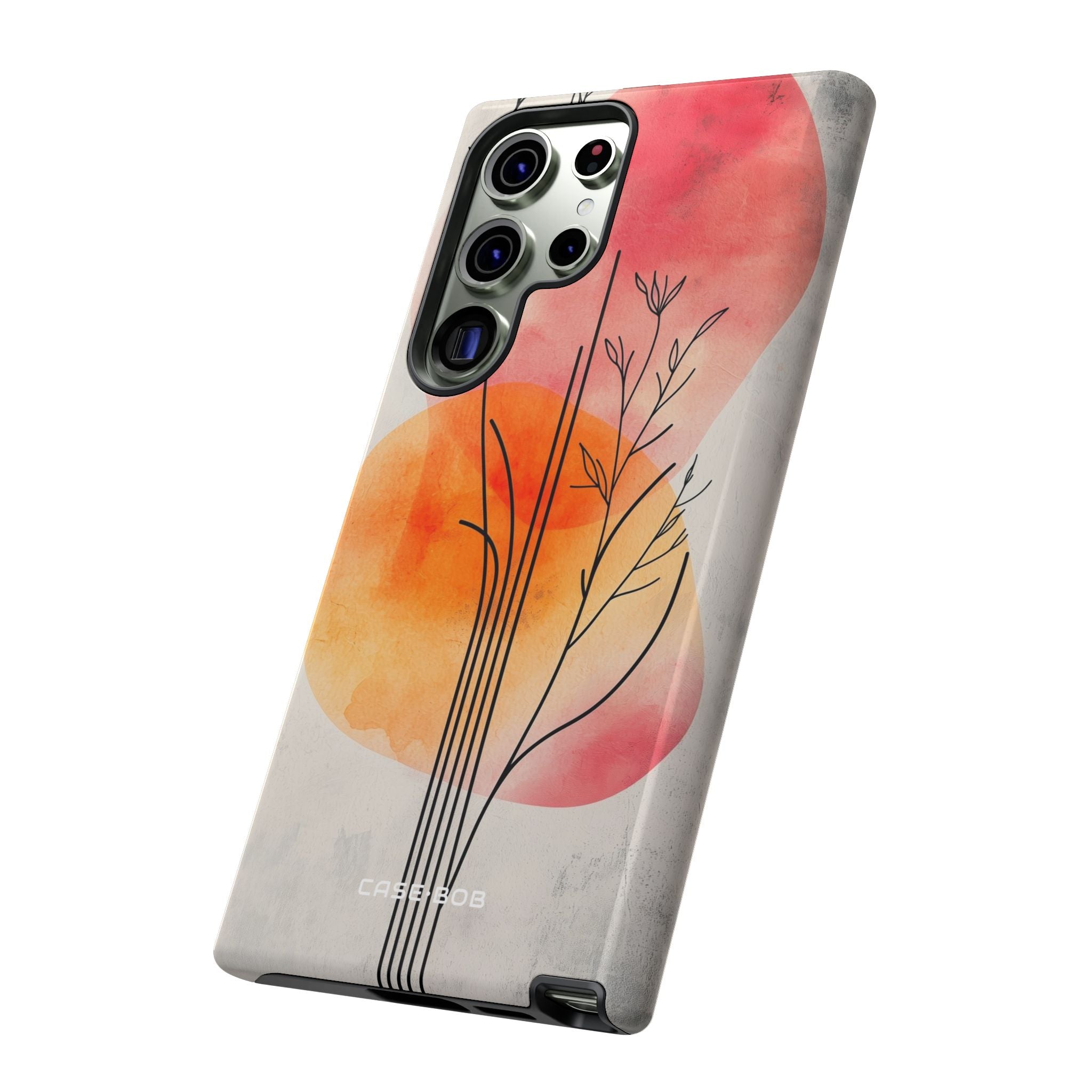 Curved Stem Sunset Samsung S23 Ultra Case - Tough