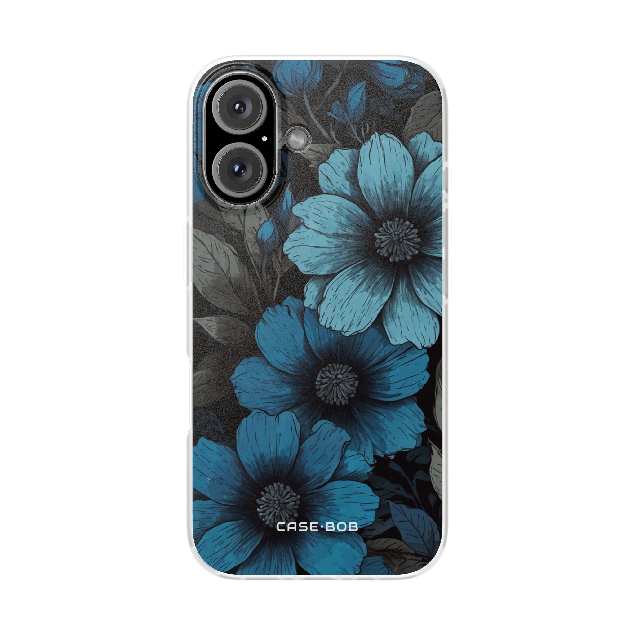 Blue Petal Radiance iPhone 16 Case - Soft
