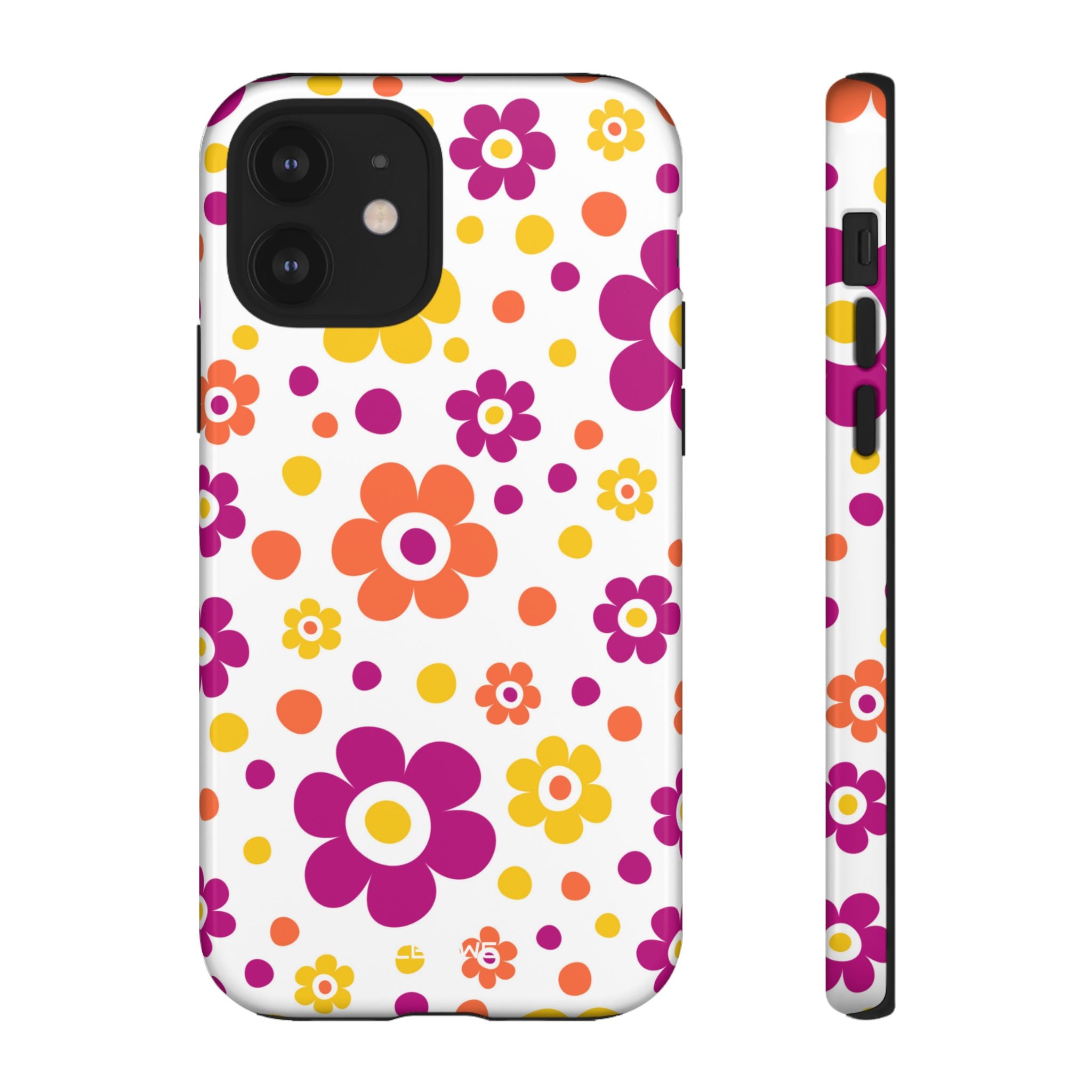Retro Floral Playfulness - iPhone Case