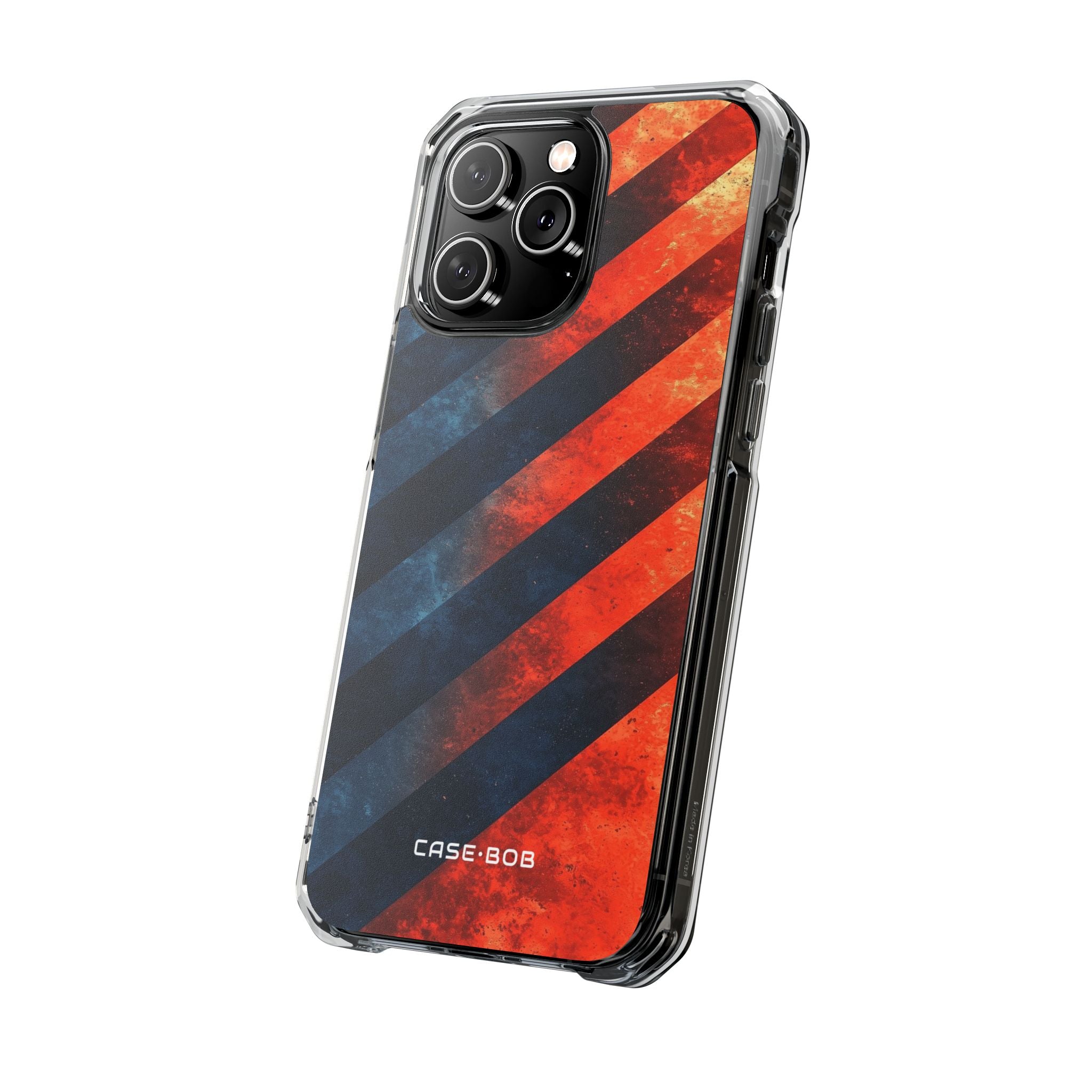 Diagonal Stripes Blaze iPhone 14 Pro Max Case - Impact
