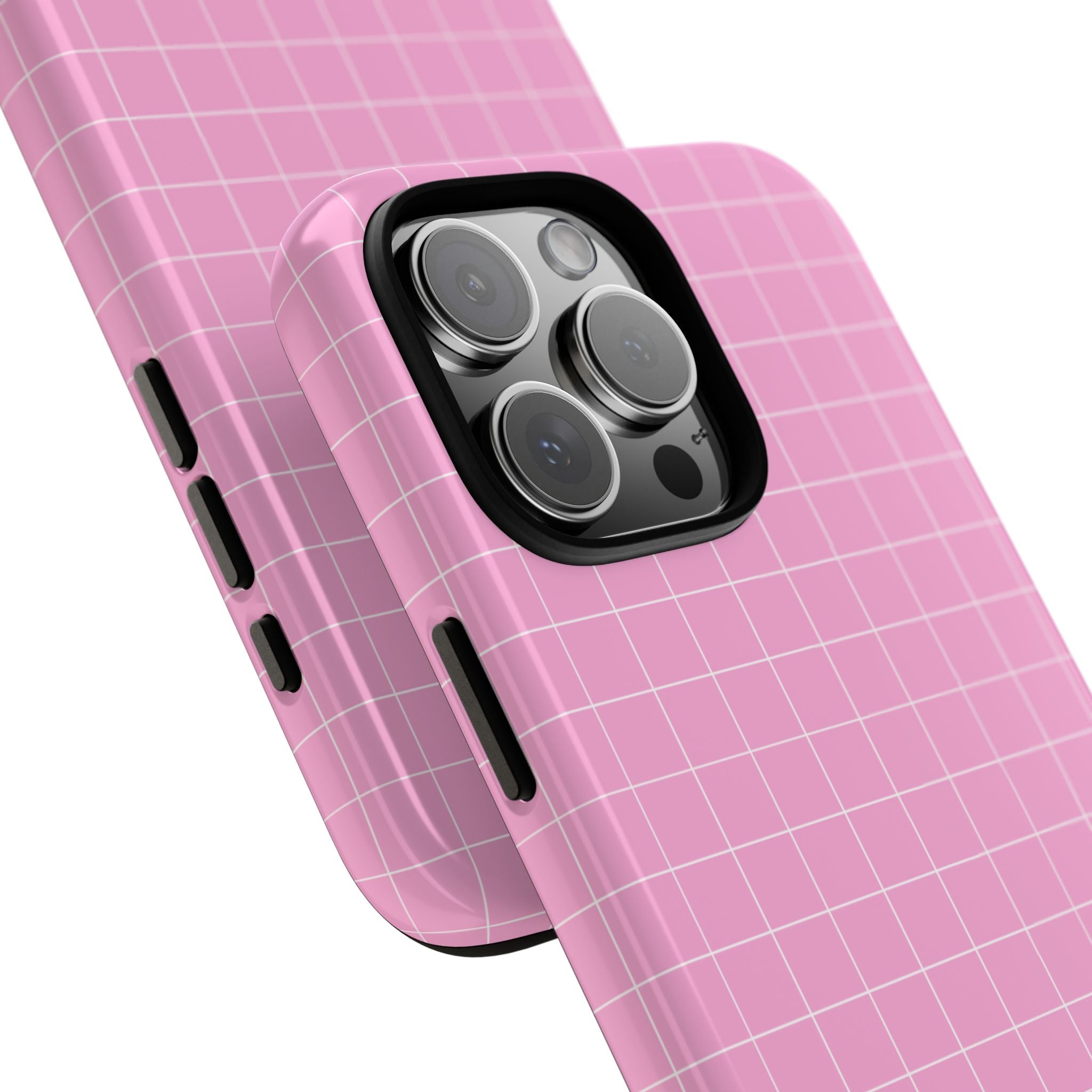 Pink Squares Align - iPhone Case