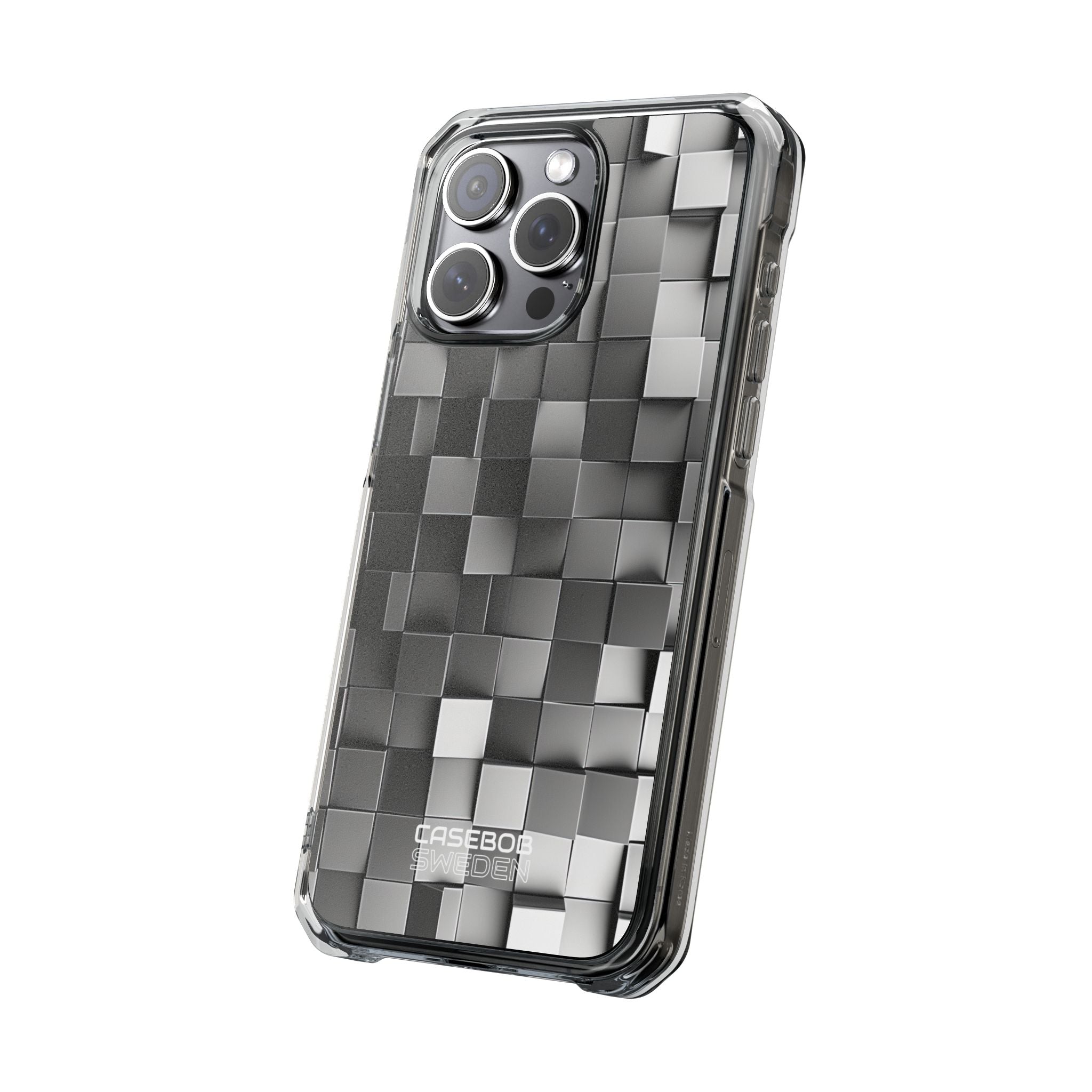 Monochrome Cube Depth iPhone 15 - Impact Clear+