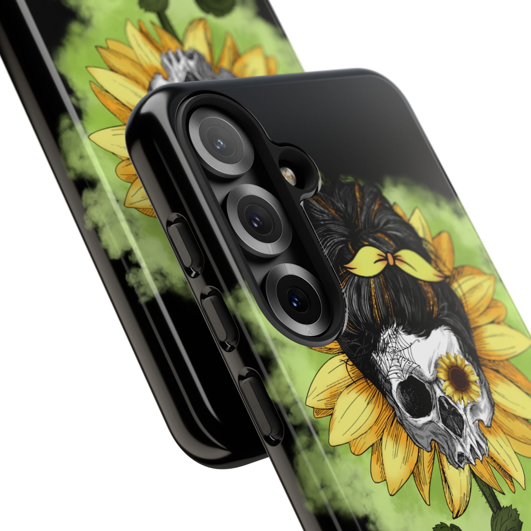 Sunflower Skull Samsung S25 Case - Tough