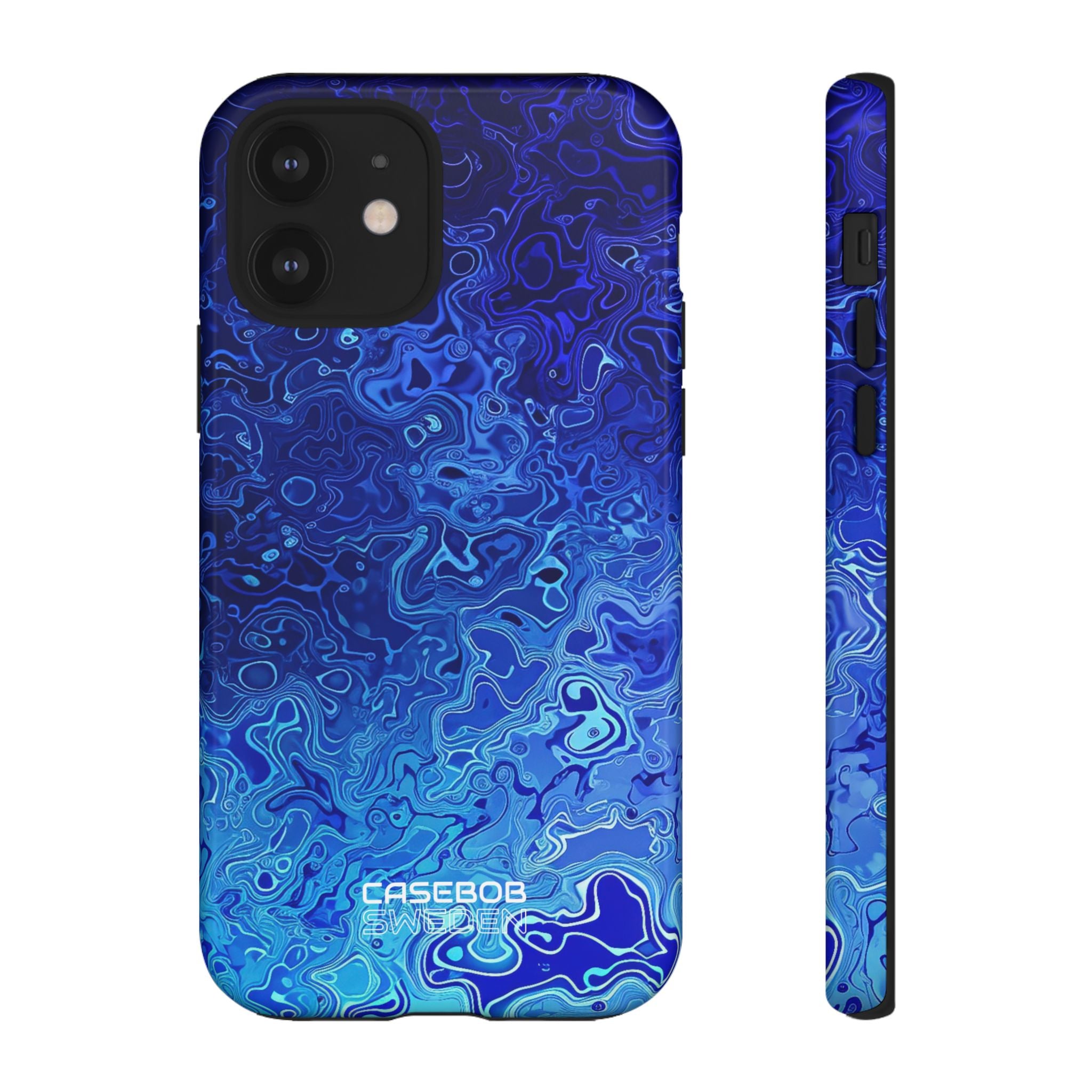 Swirling Blue Currents iPhone 12 - Tough