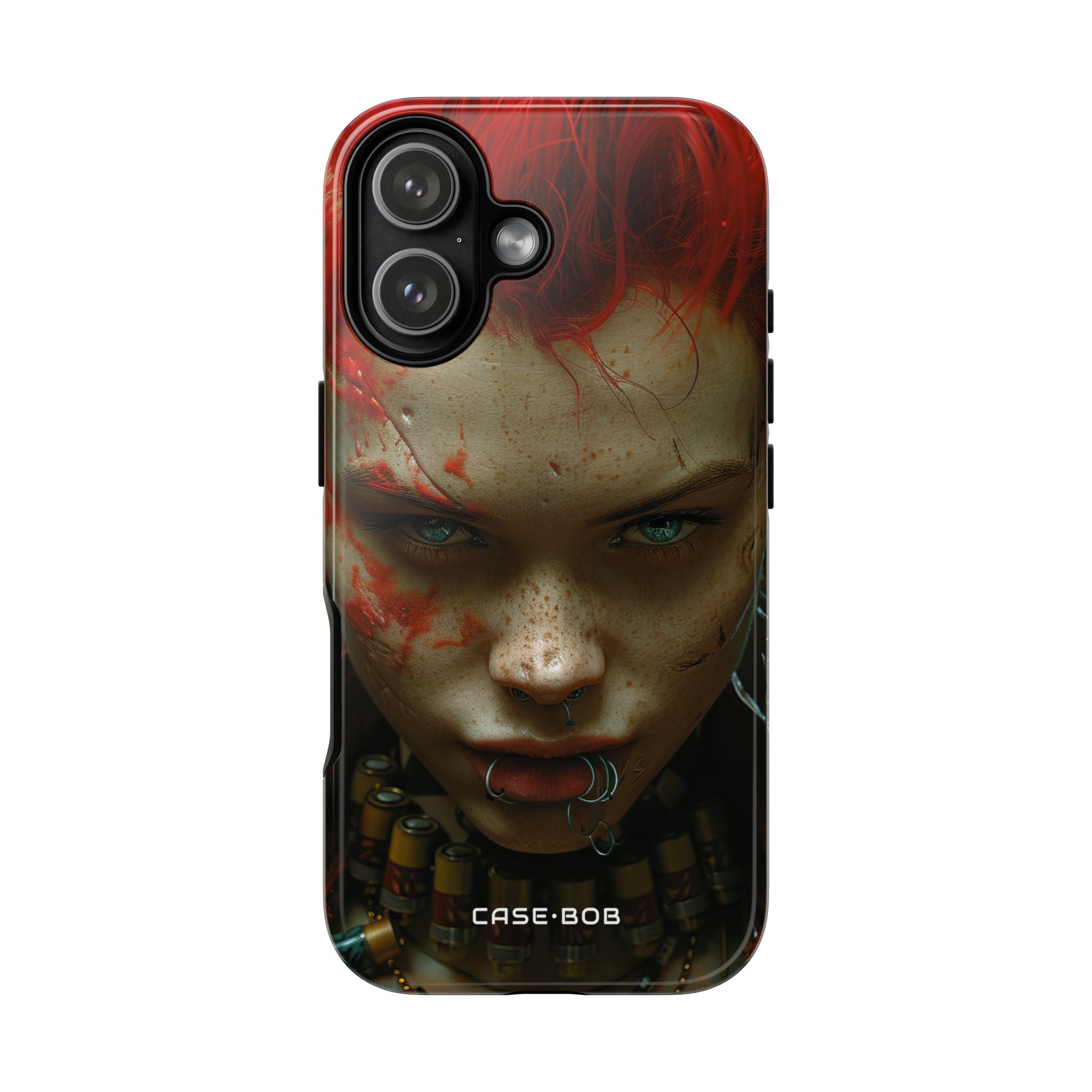 Red Spike Gaze iPhone 17 Case - Tough