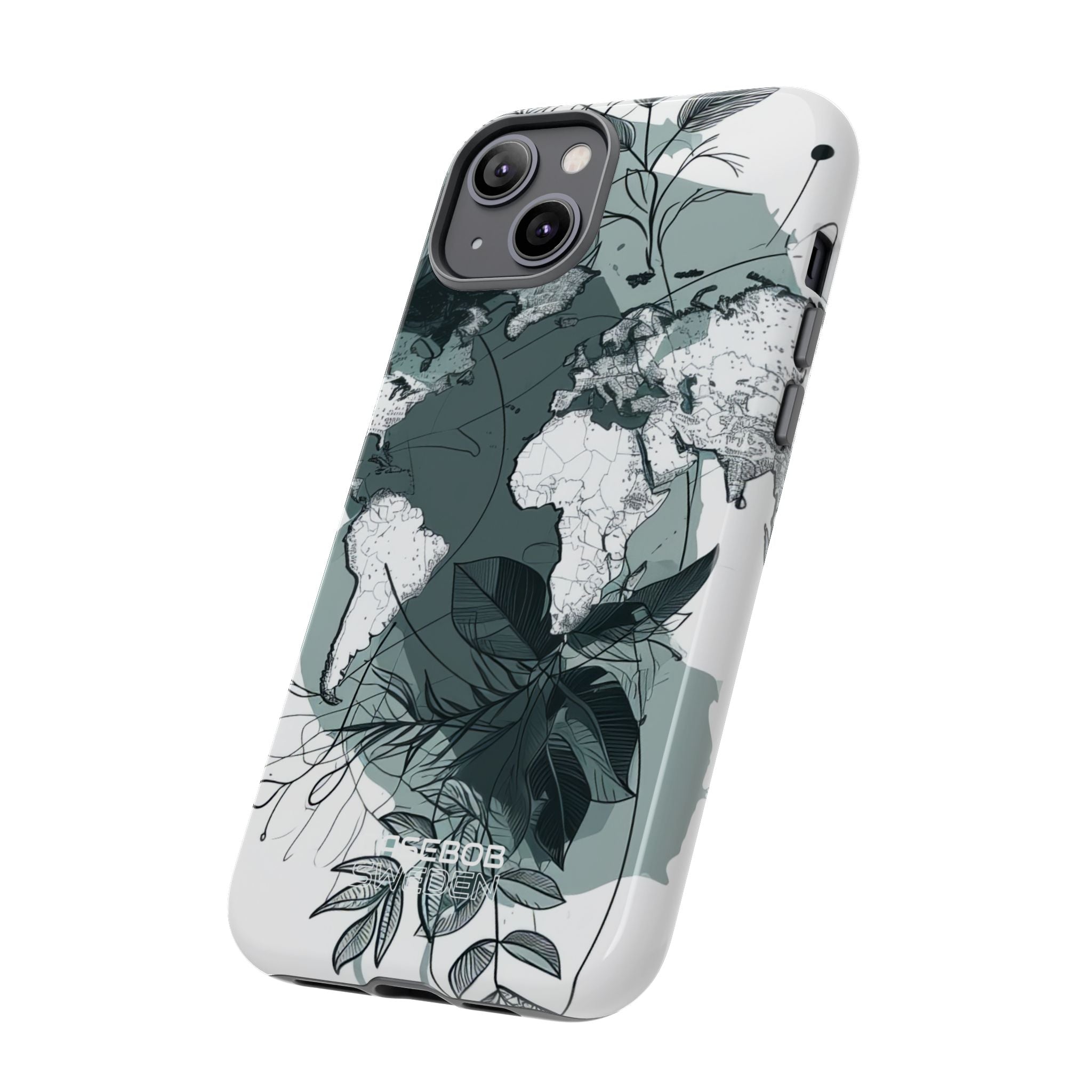 Botanical World Map iPhone 14 - Tough