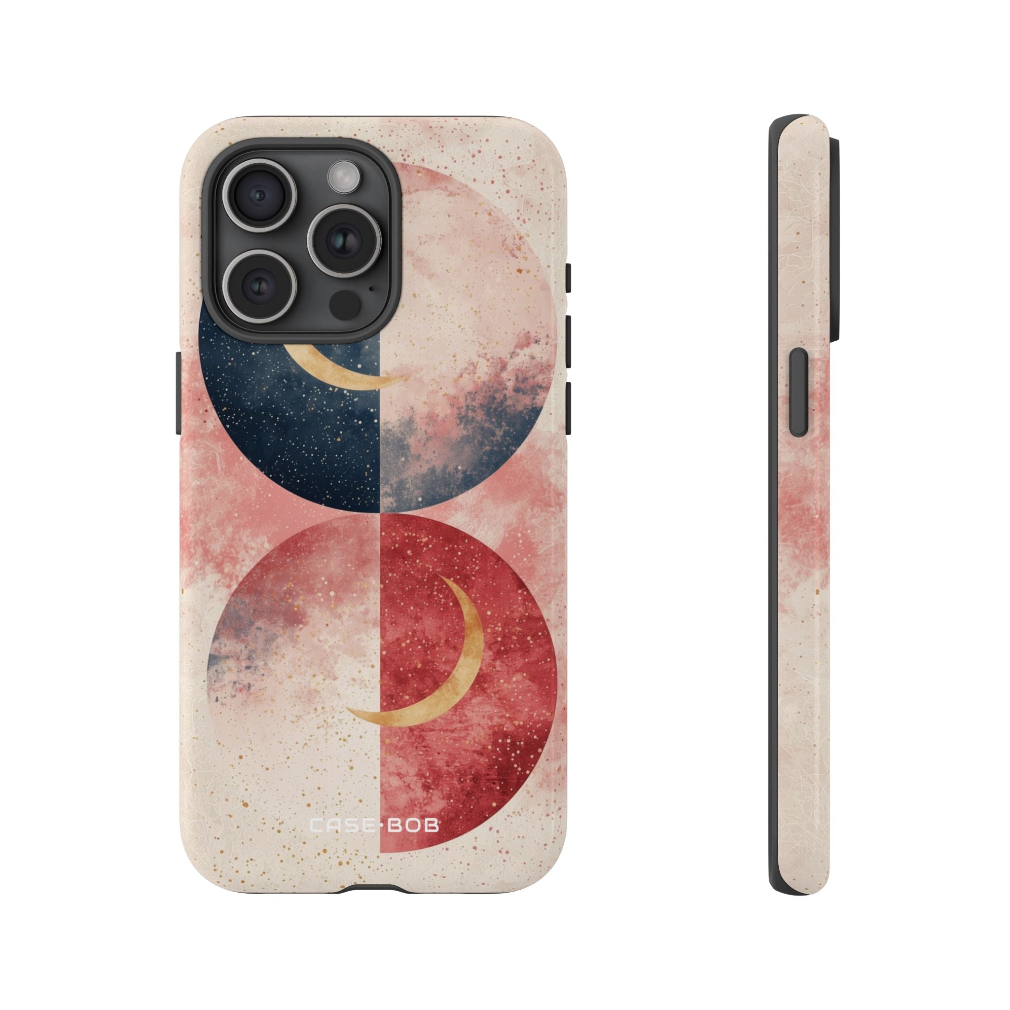 Golden Crescent Circles iPhone 15 Pro Max Case - Tough