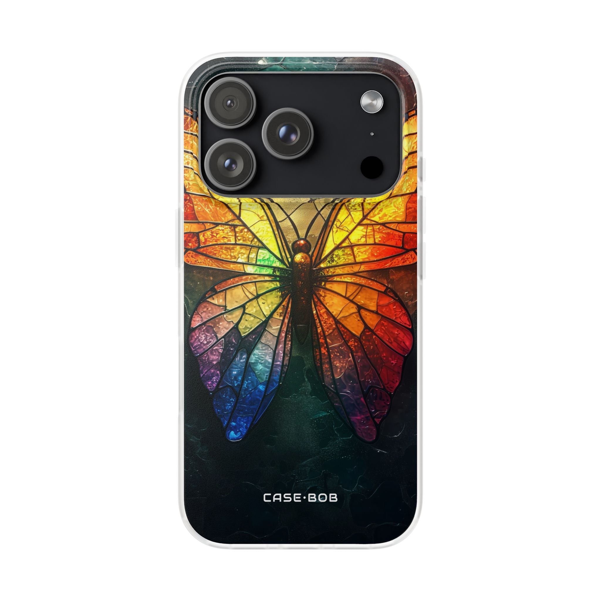 Stained Glass Butterfly iPhone 17 Pro Case - Soft