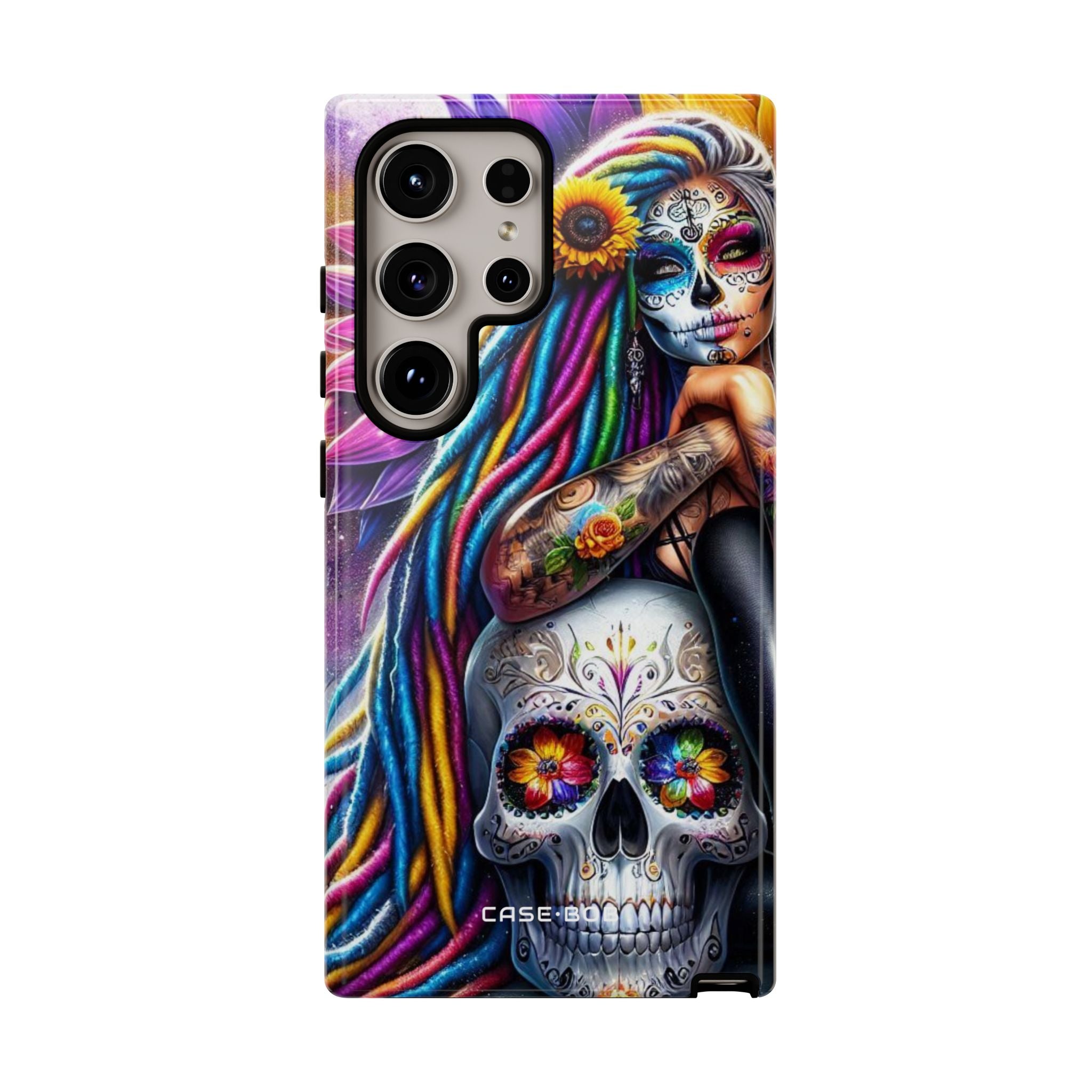 Sunflower Skull Glow Samsung S24 Ultra Case - Tough