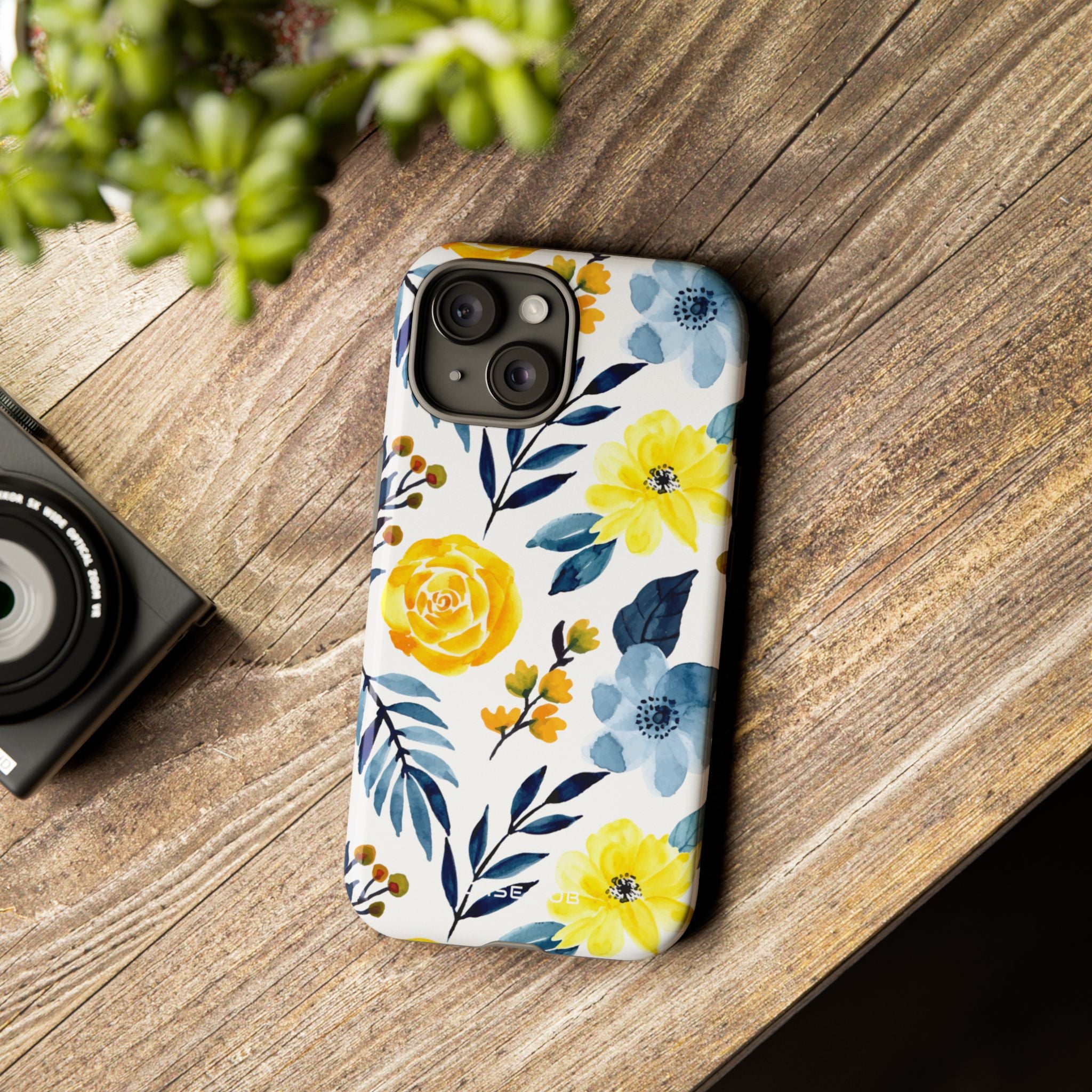 Golden Bloom iPhone 15 Case - Tough