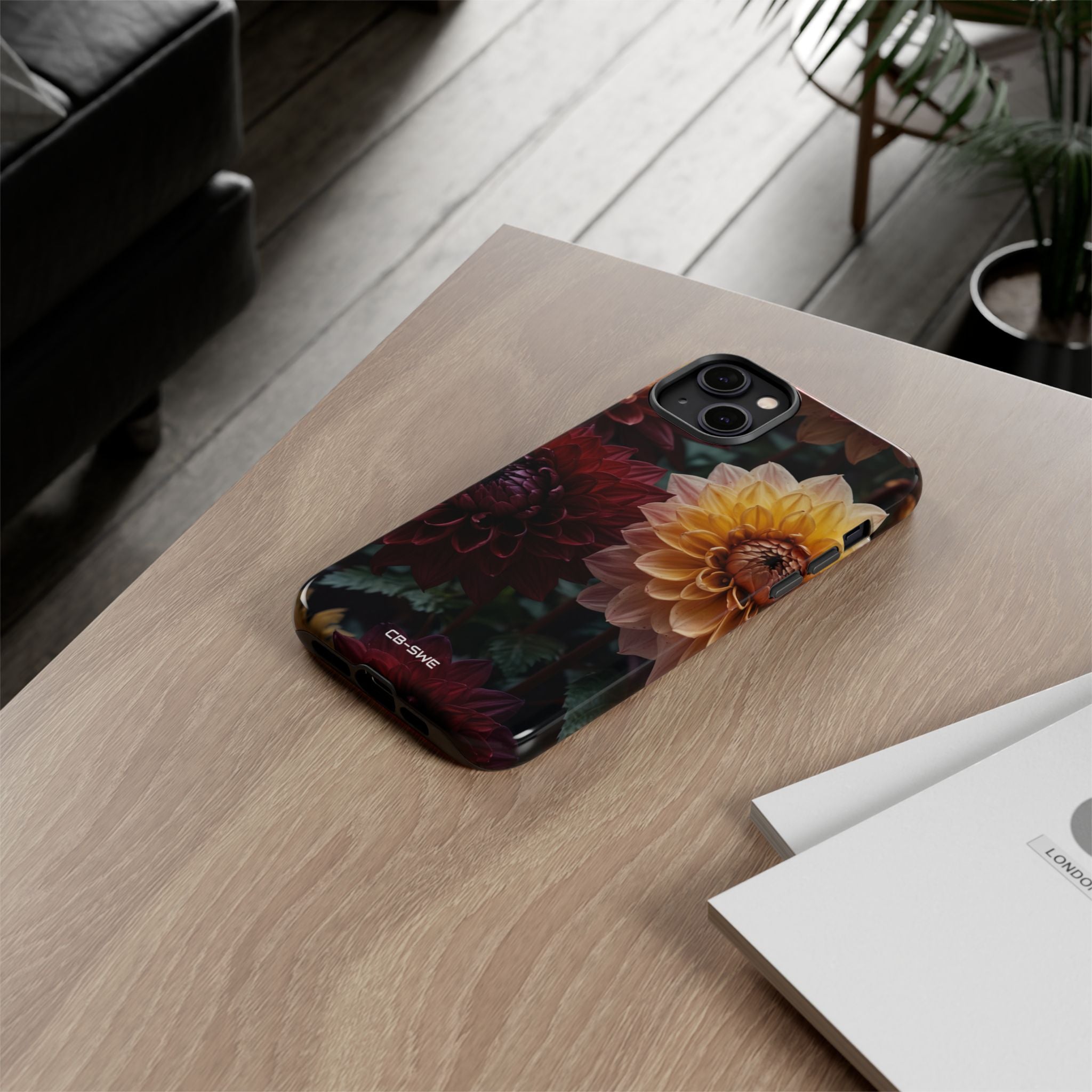 Dahlias Embrace Light - iPhone Case