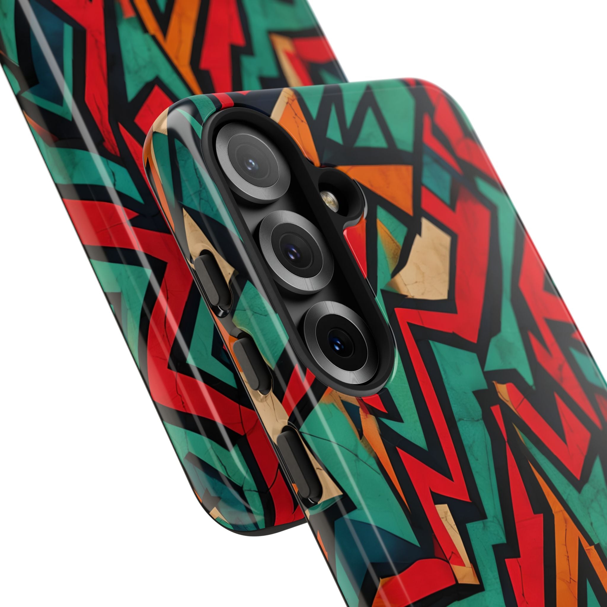 Crimson Zigzag Samsung S25 Case - Tough