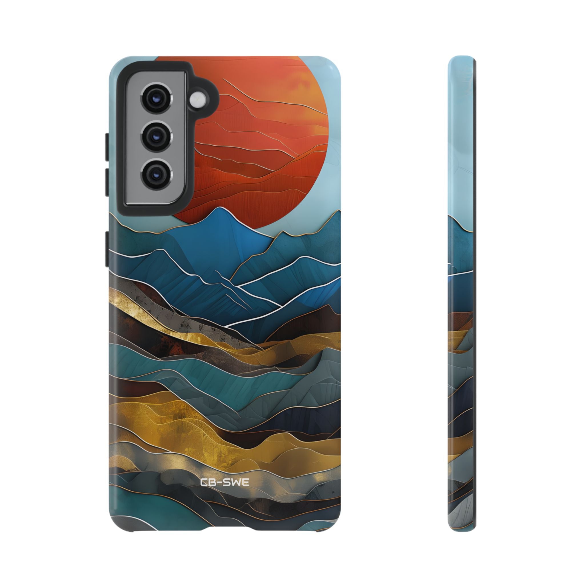 Sunset Geometry Waves - Samsung Case