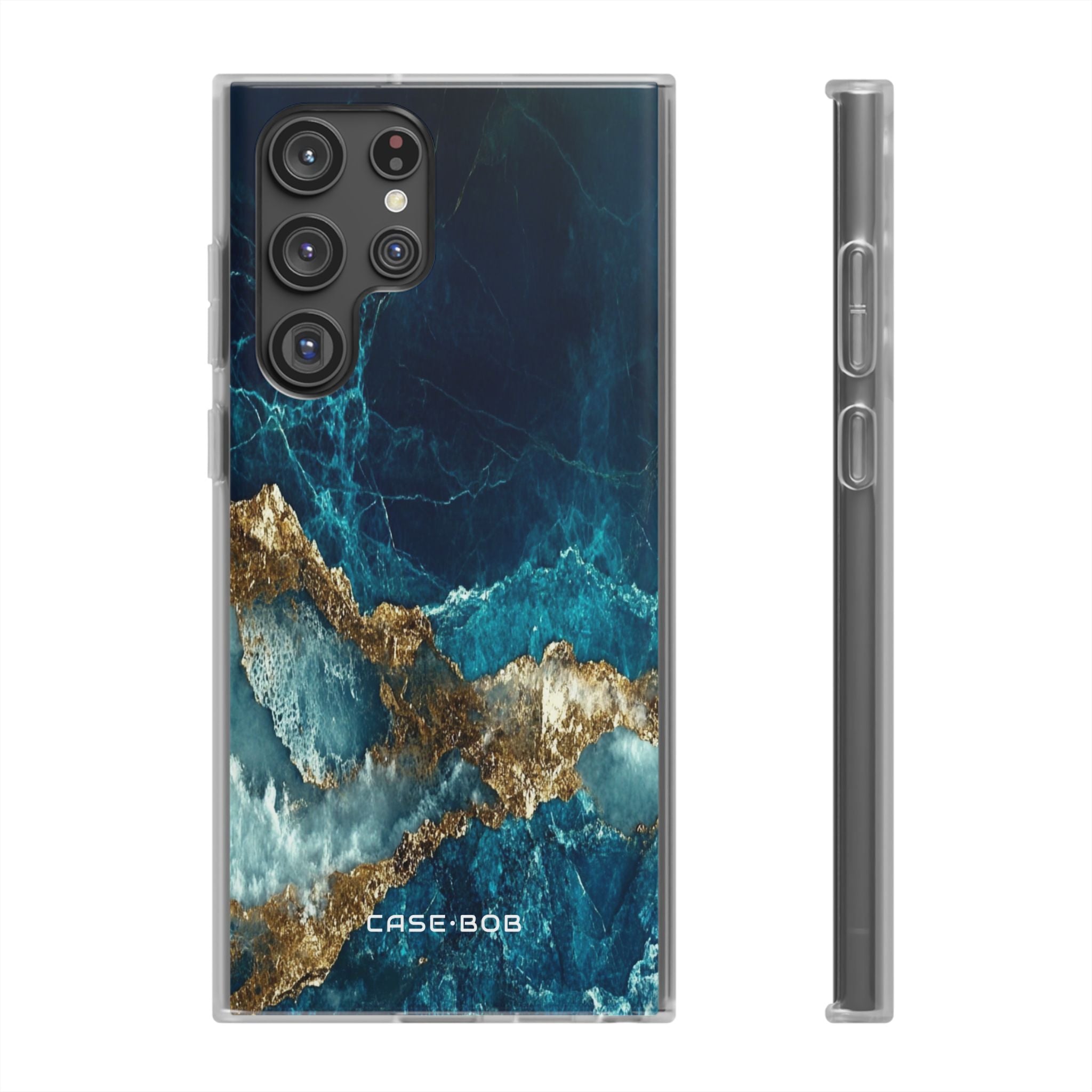 Jagged Gold Split Samsung S22 Ultra Case - Soft