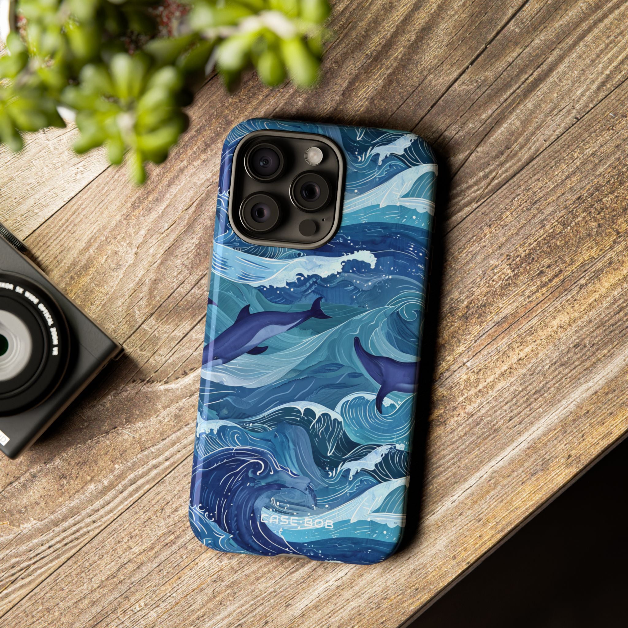 Dolphin Waves iPhone 15 Pro Max Case - Tough