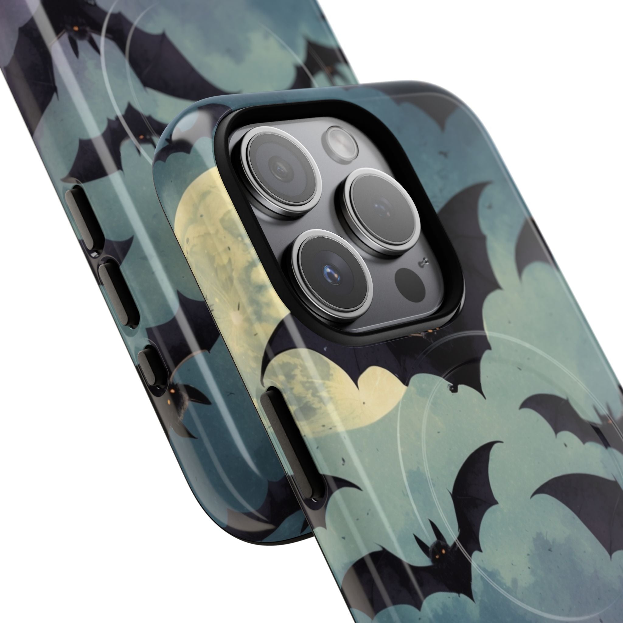 Glowing Bat Swarm iPhone 15 Pro Case - Tough+