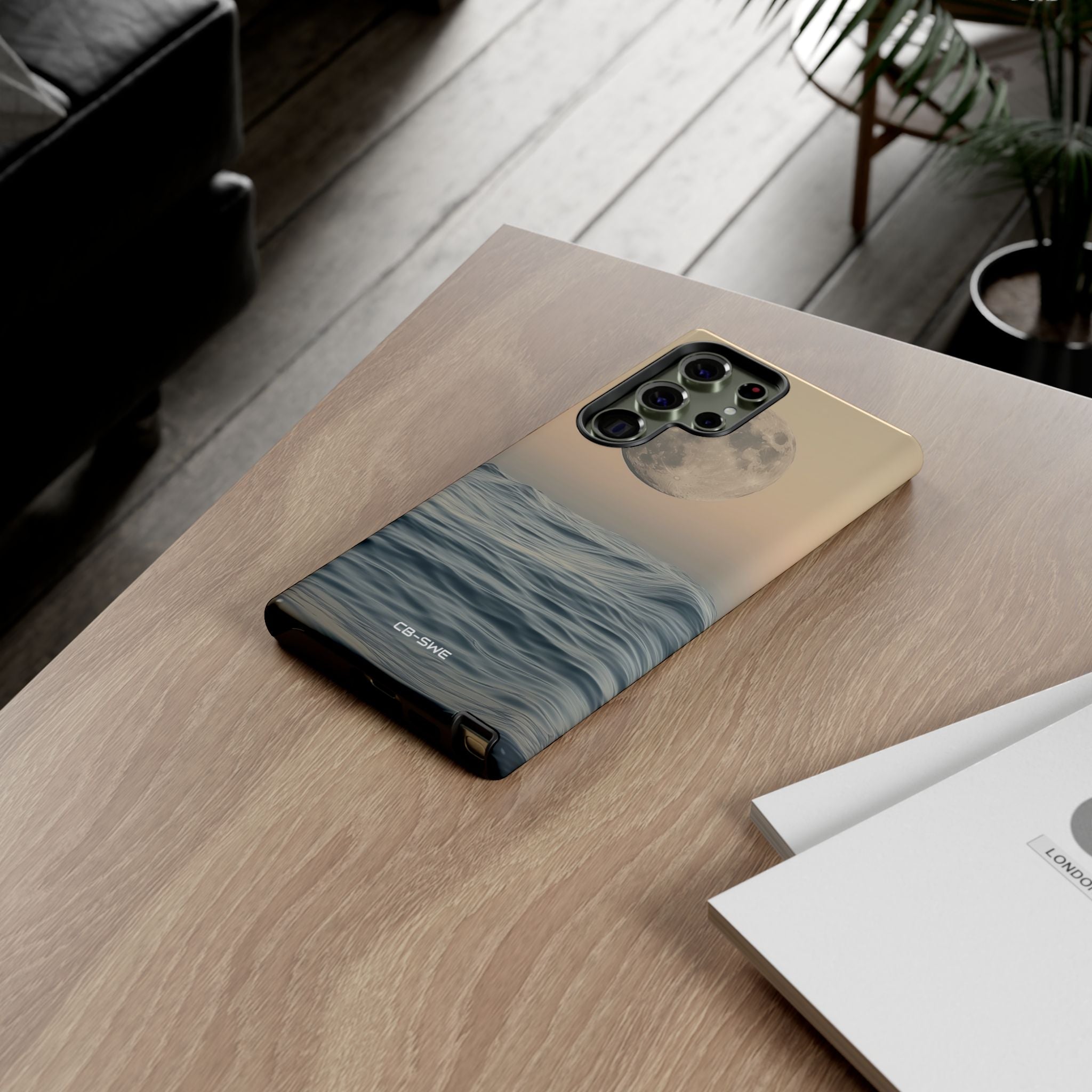 Moon Illuminates Waves - Samsung Case