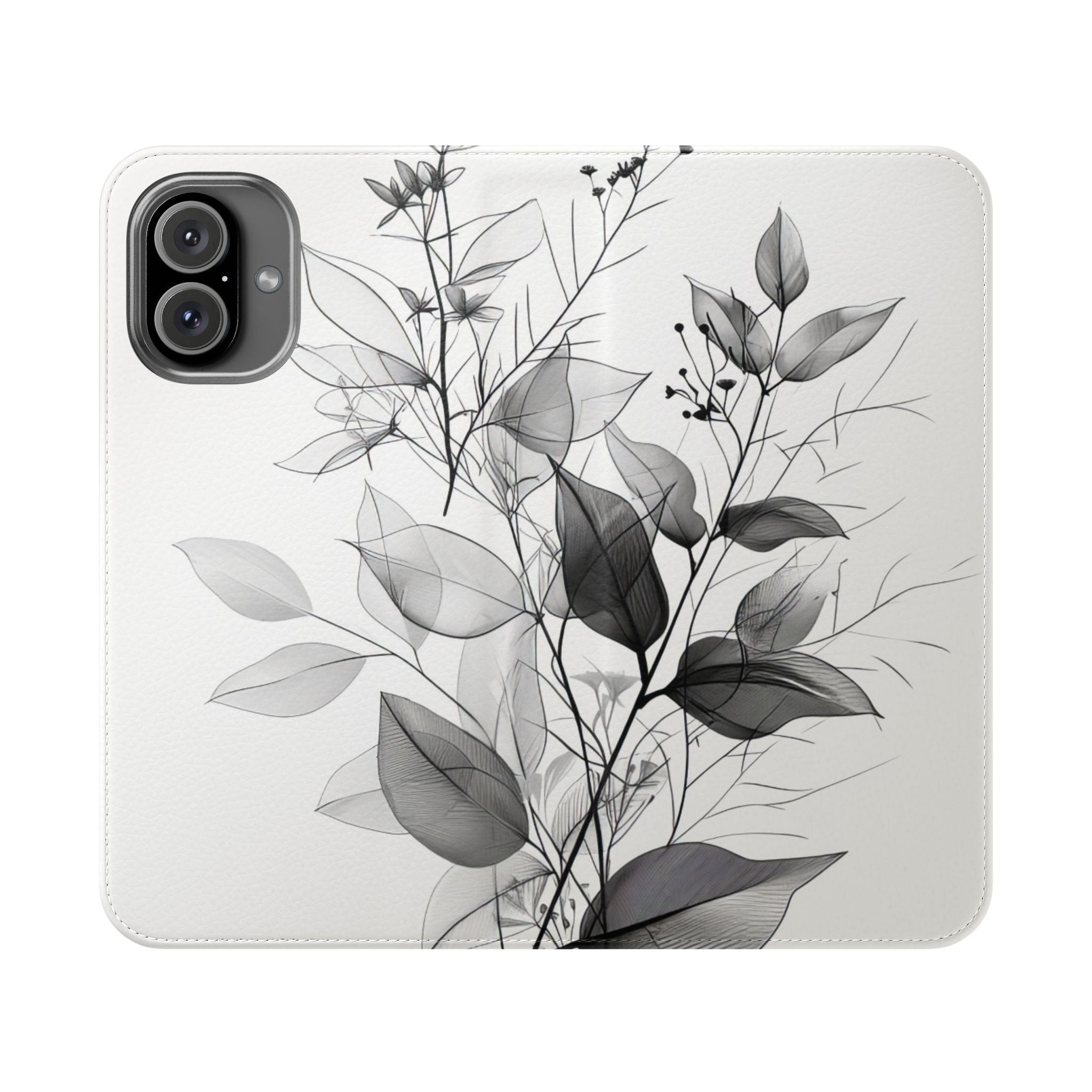 Silver Leaves - iPhone 16 Plus Case - Wallet