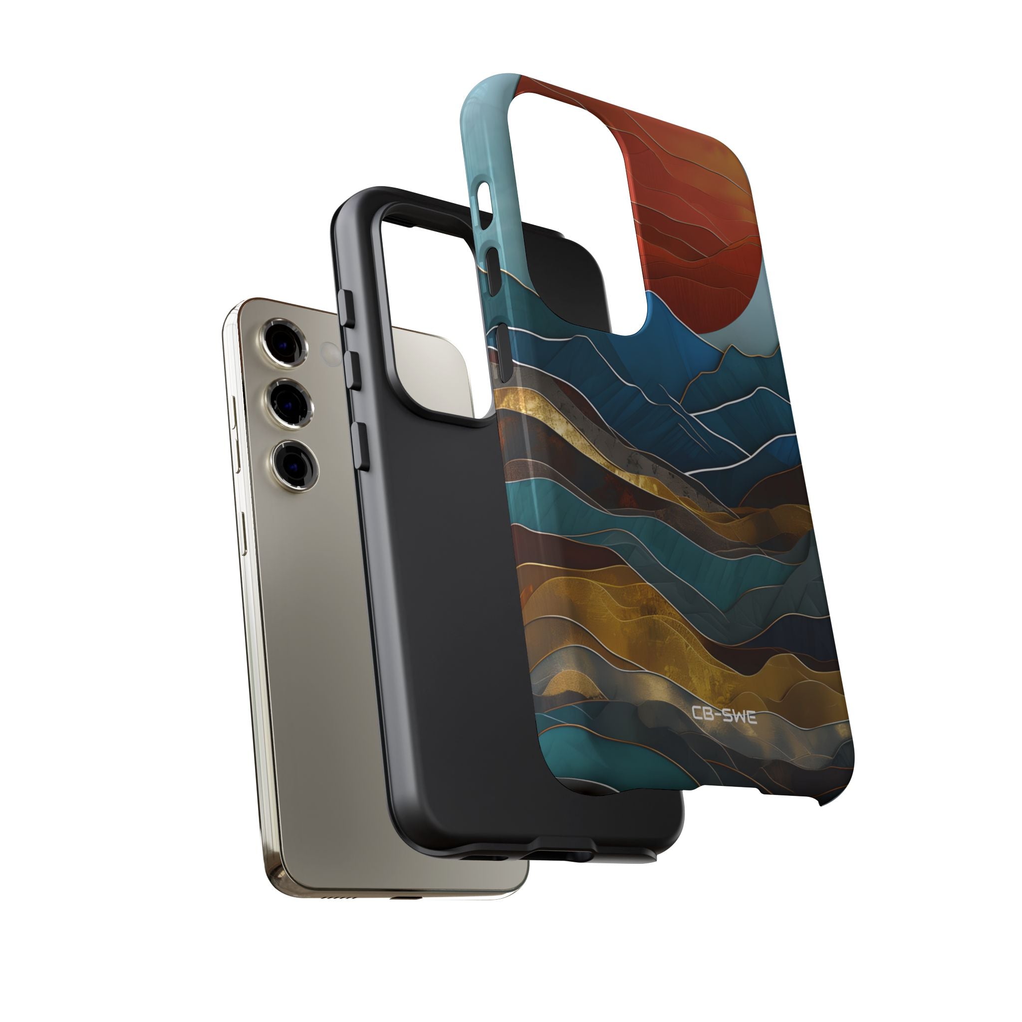 Sunset Geometry Waves - Samsung Case