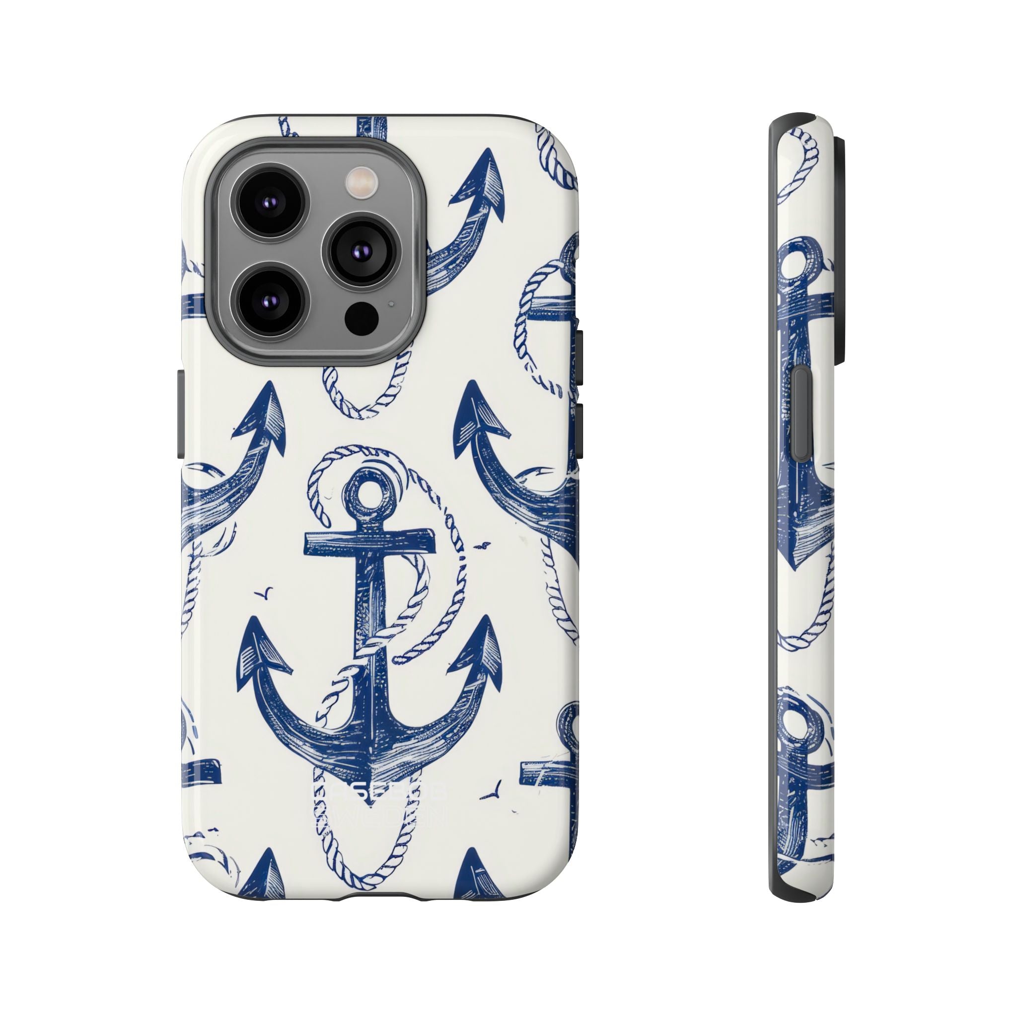 Arazzo con ancora blu navy iPhone 14 - Tough