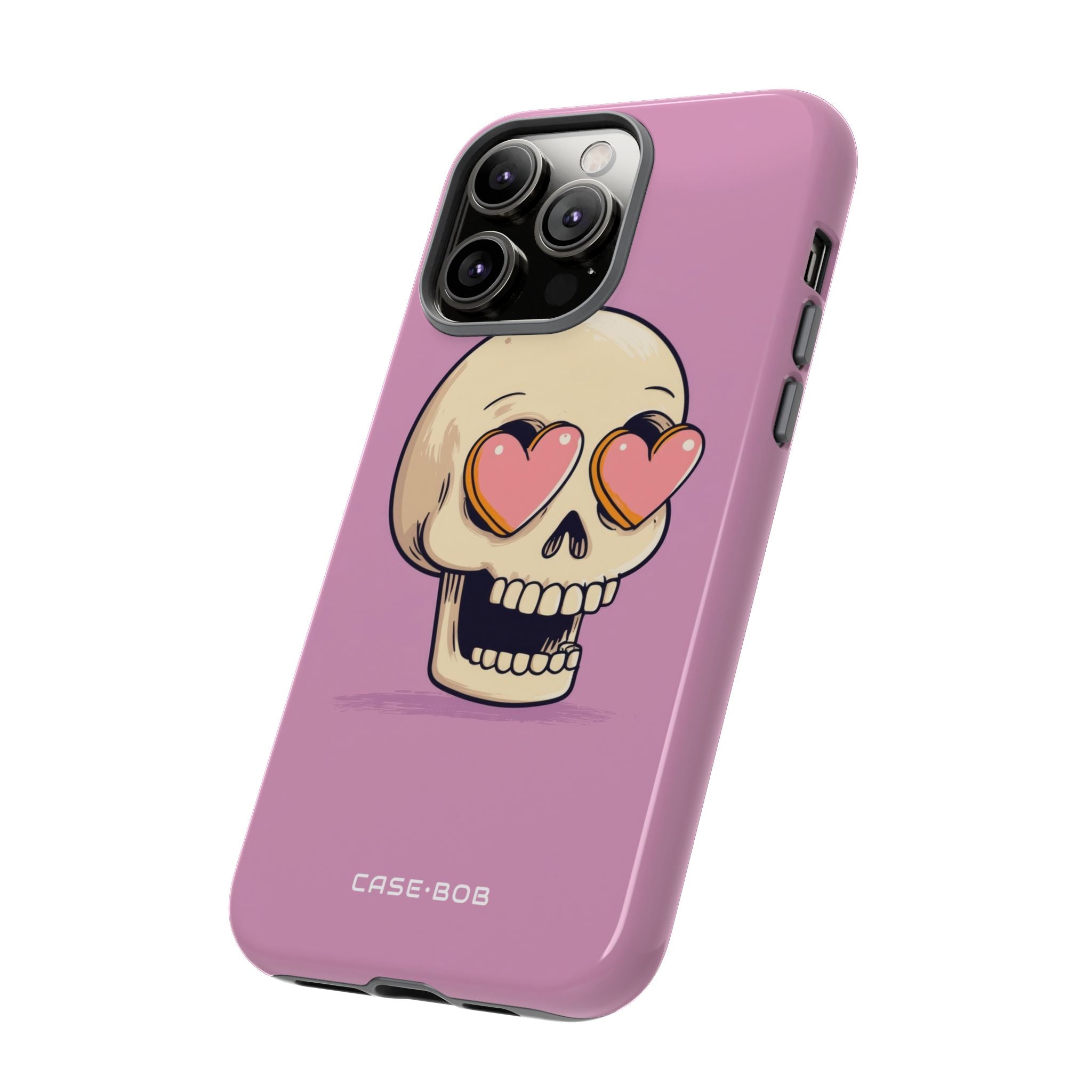 Heart Eyed Skull iPhone 14 Pro Max Case - Tough