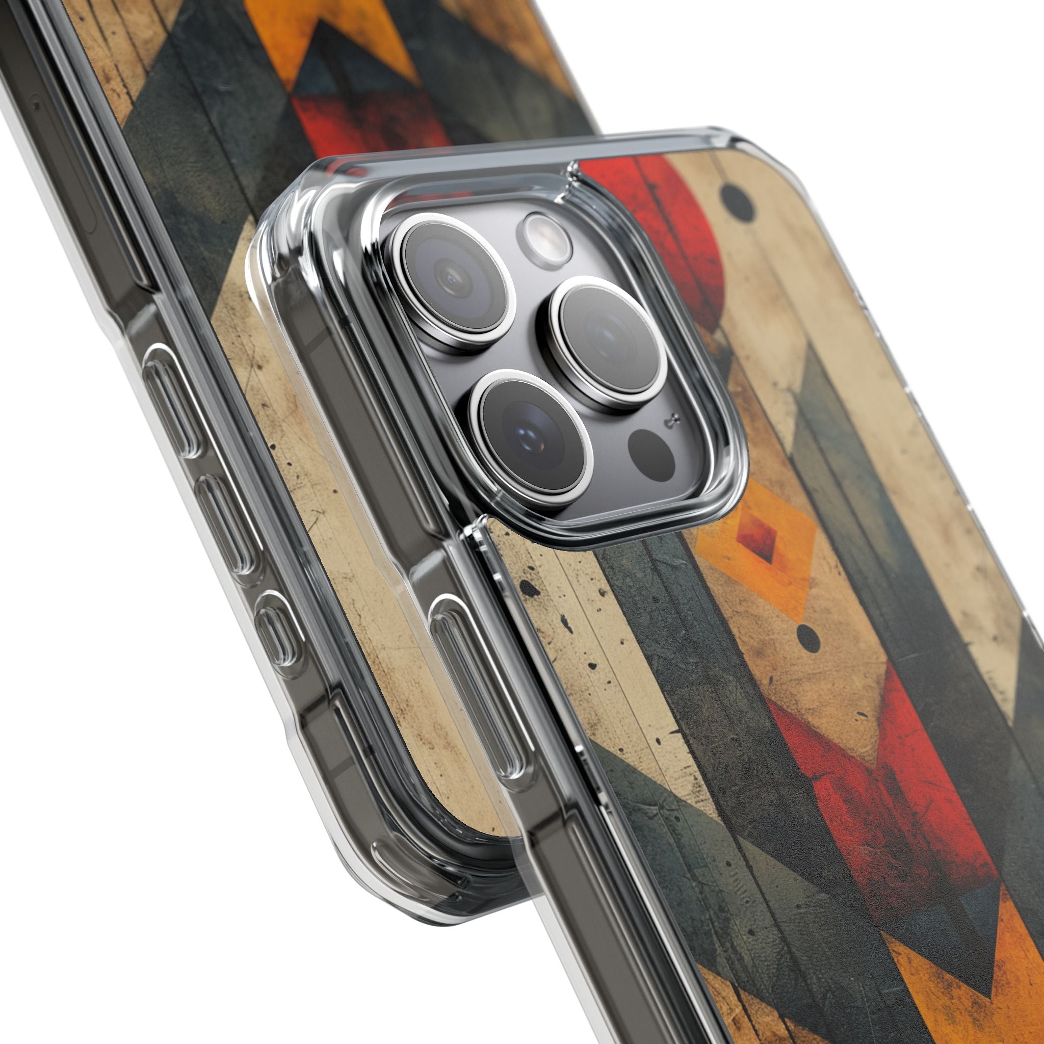 Geometric Fire Rise iPhone 15 - Impact Clear+