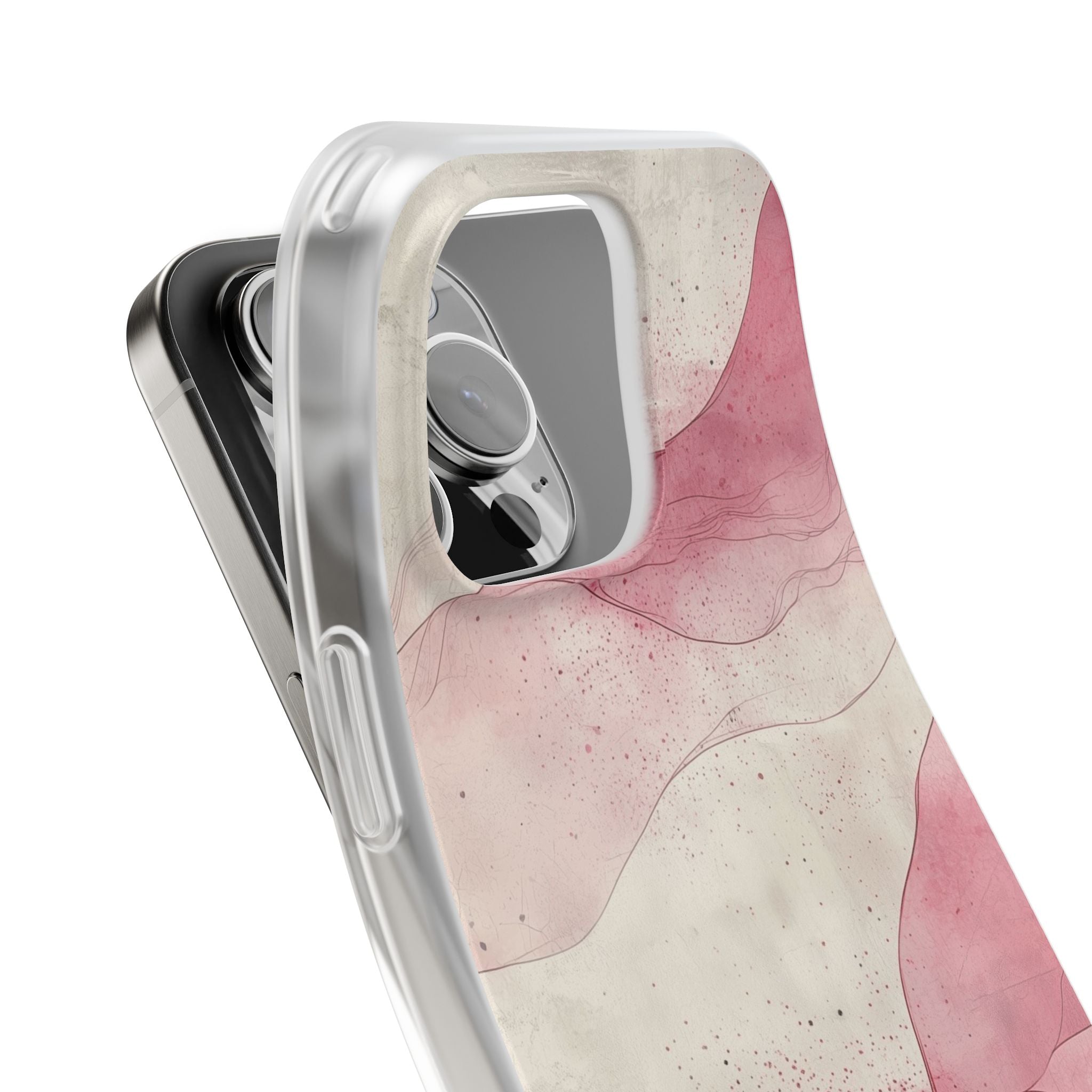 Crimson Waves iPhone 16 Pro Max Case - Soft
