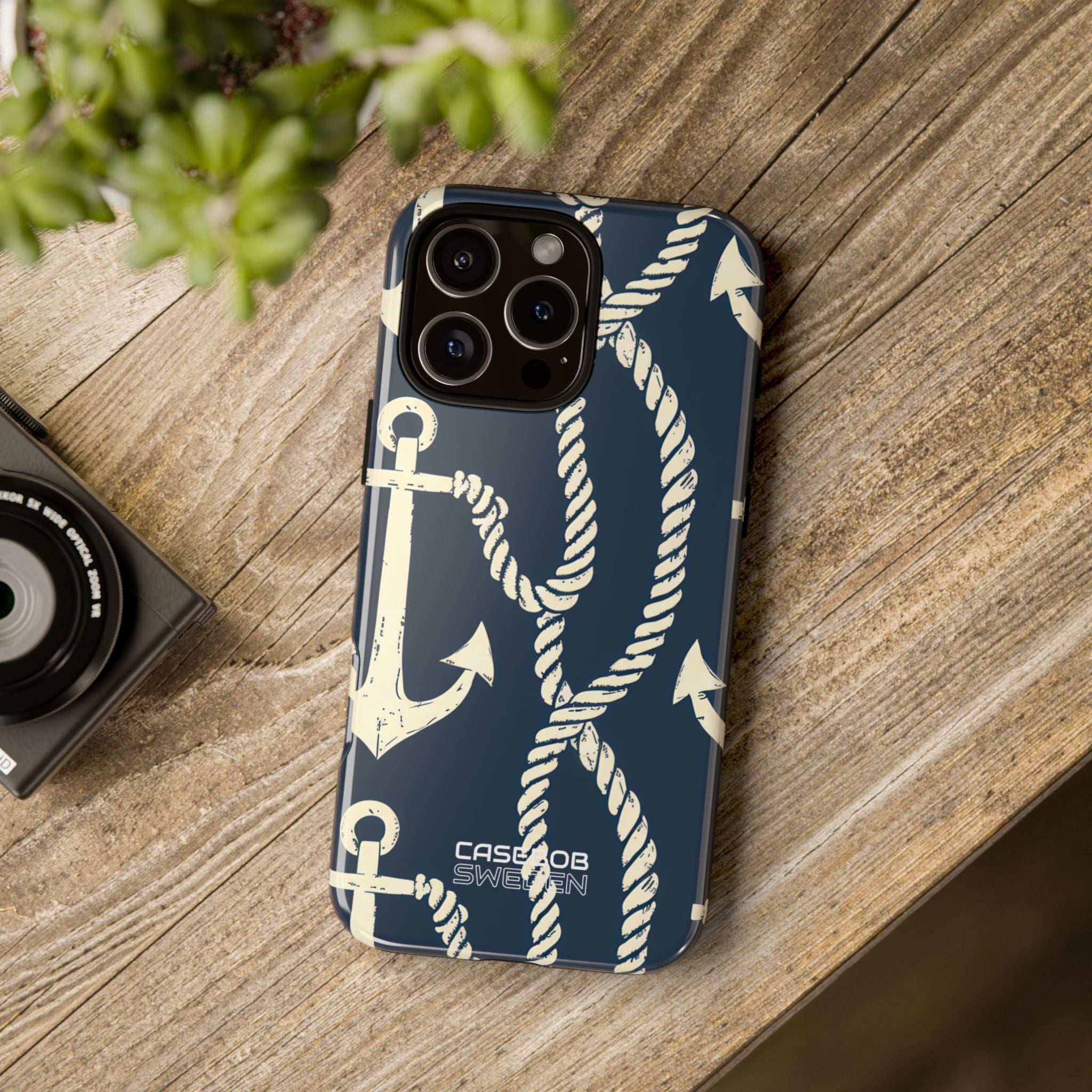Nautical Anchors Rope iPhone 16 - Tough