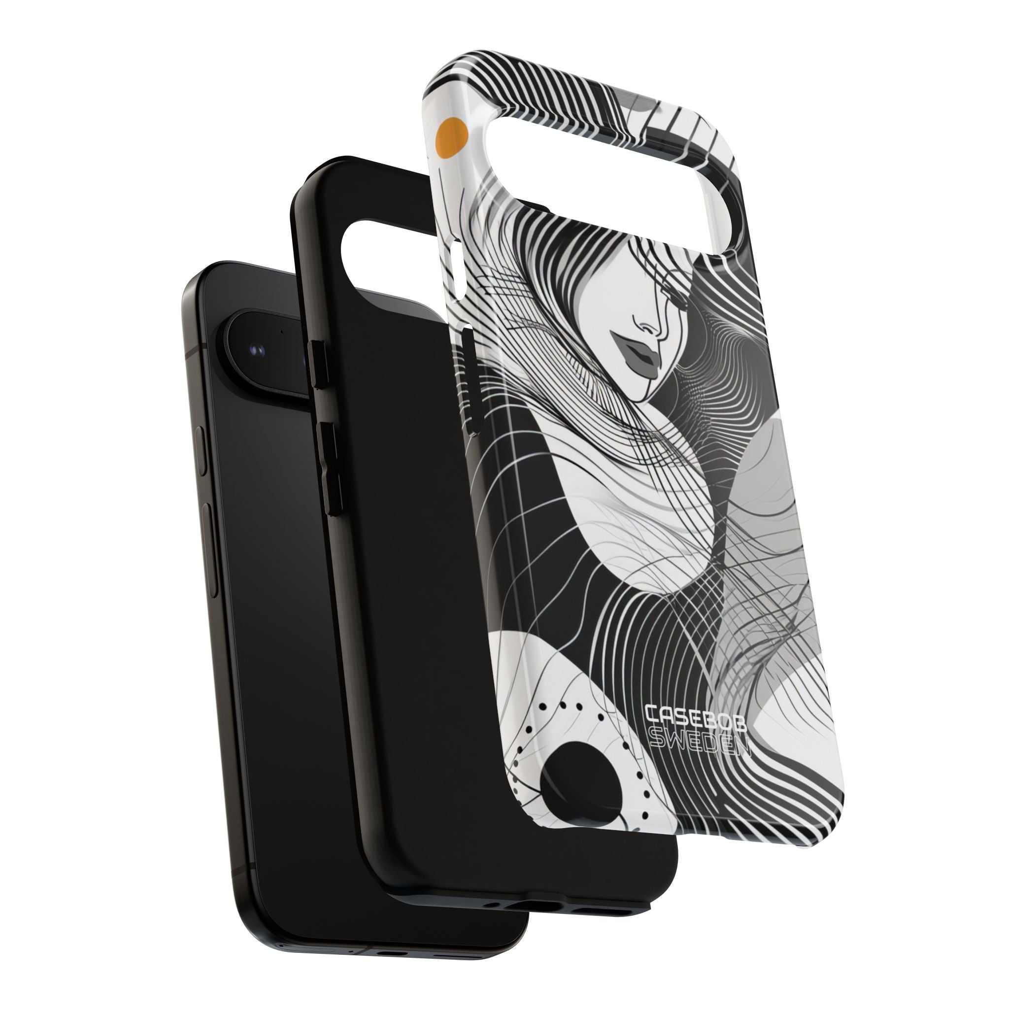 Orange Wave Motion Google Pixel 9 - Tough